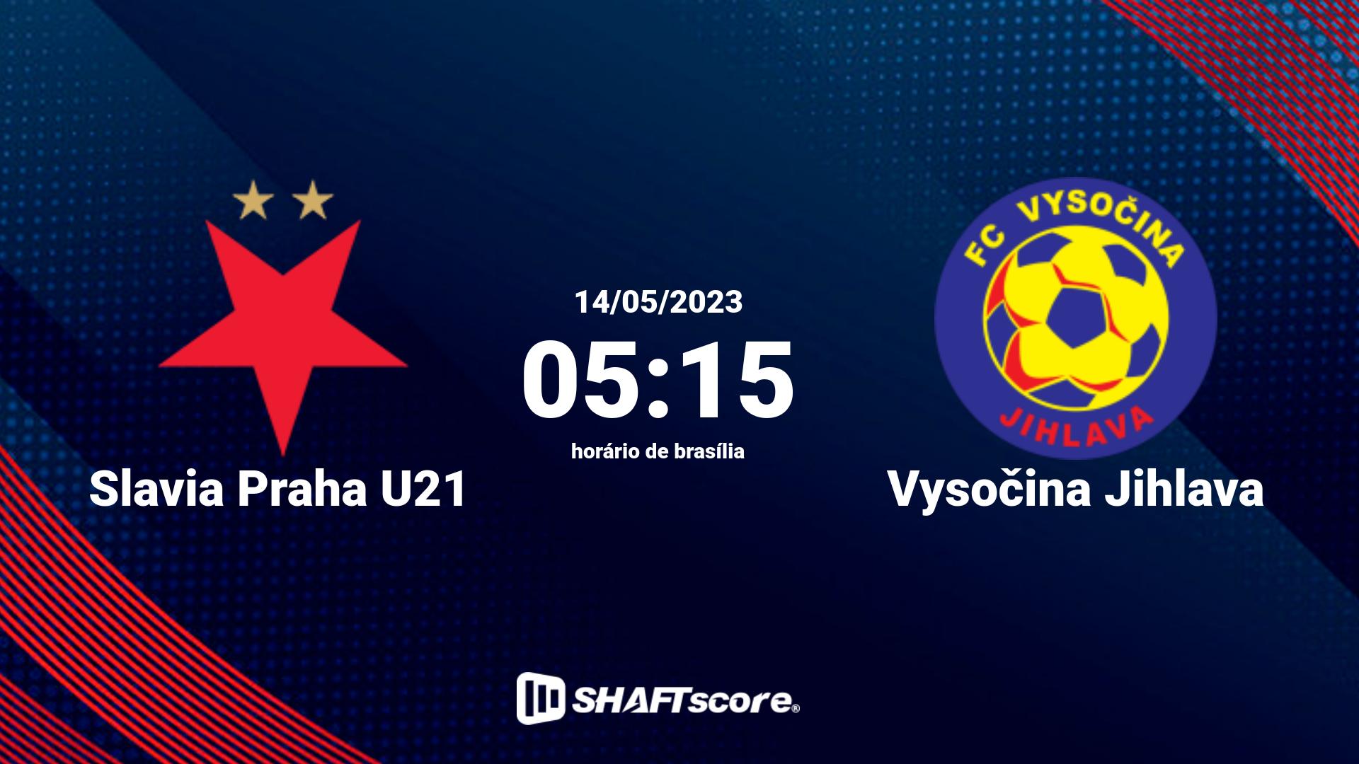 Estatísticas do jogo Slavia Praha U21 vs Vysočina Jihlava 14.05 05:15