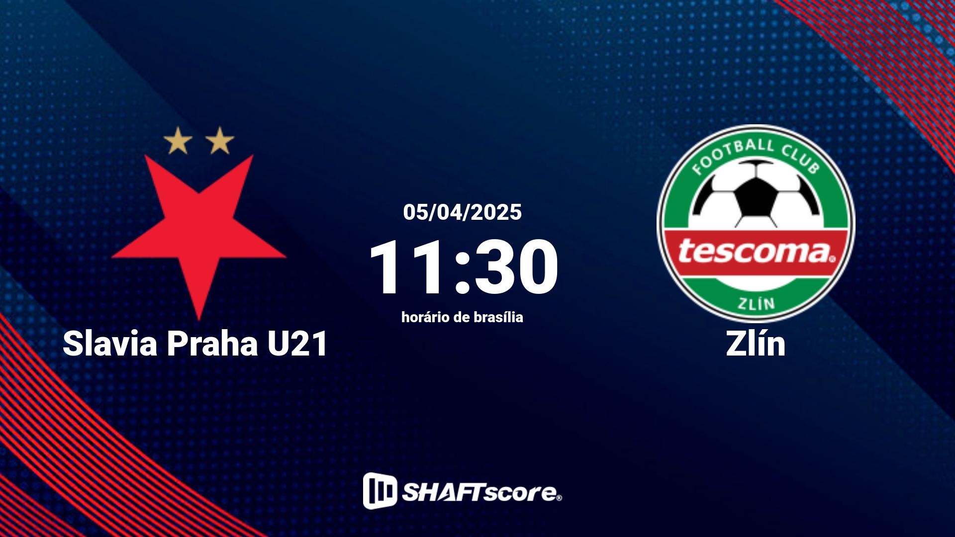 Estatísticas do jogo Slavia Praha U21 vs Zlín 05.04 11:30