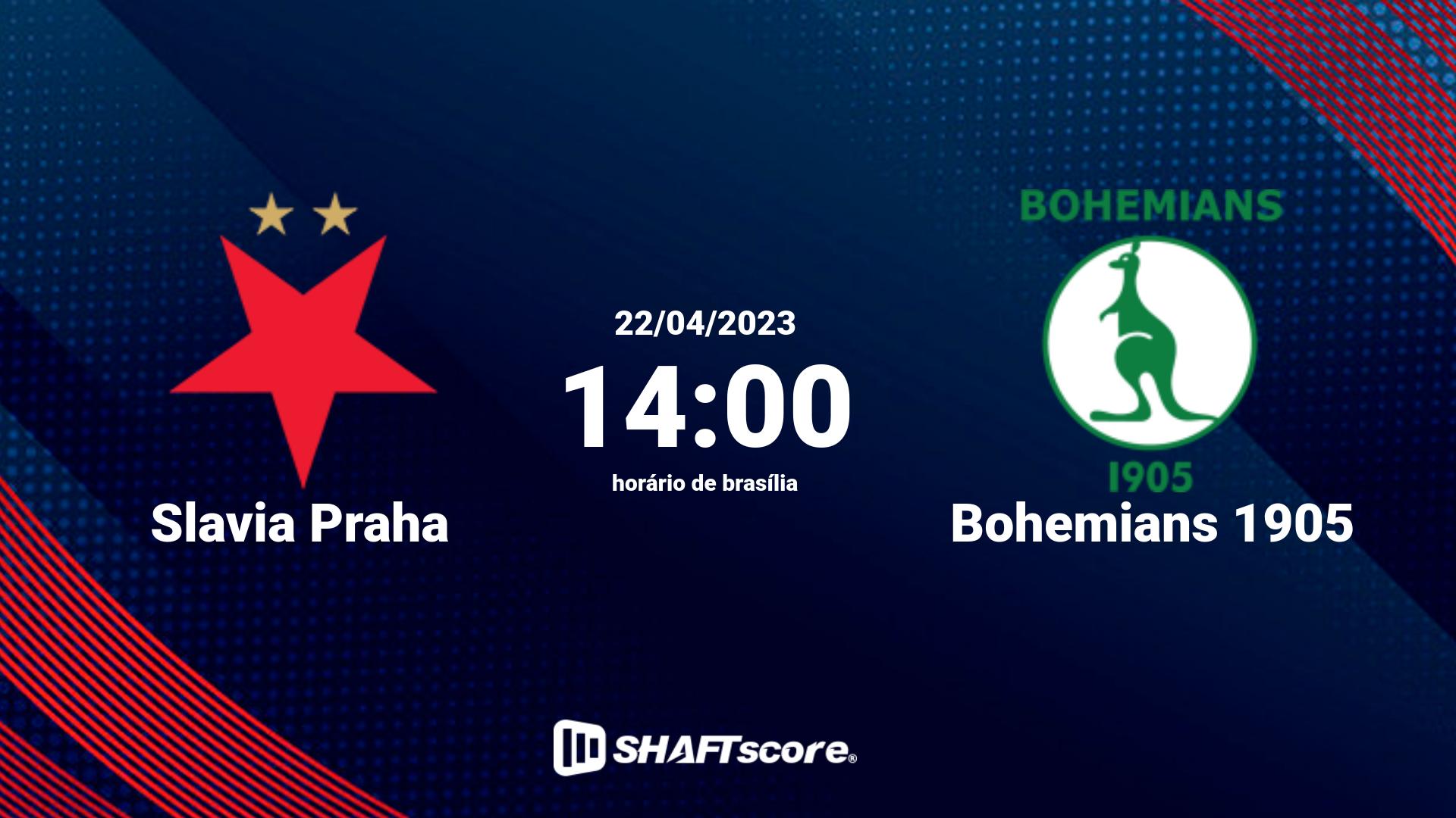 Estatísticas do jogo Slavia Praha vs Bohemians 1905 22.04 14:00