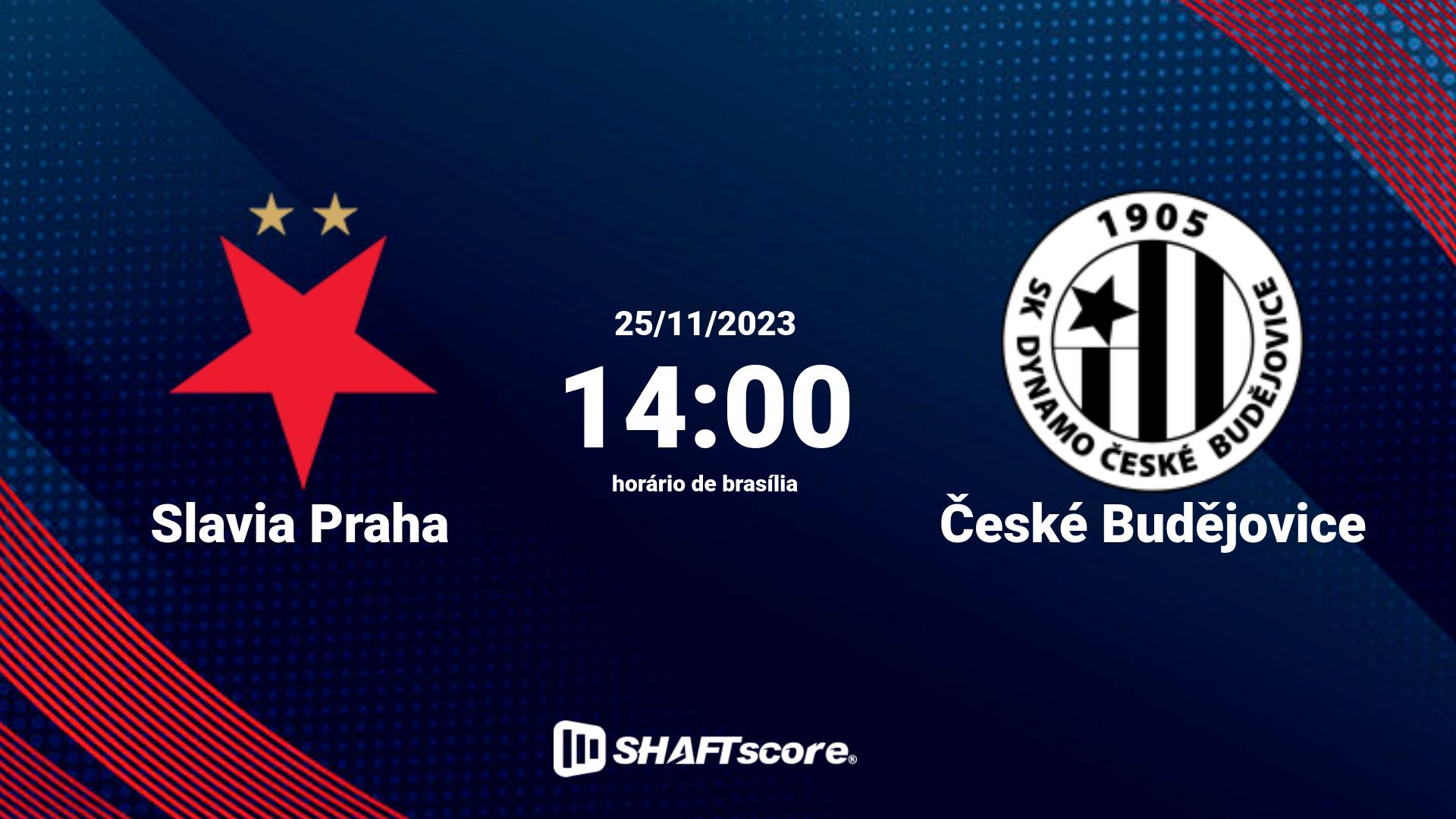 Estatísticas do jogo Slavia Praha vs České Budějovice 25.11 14:00