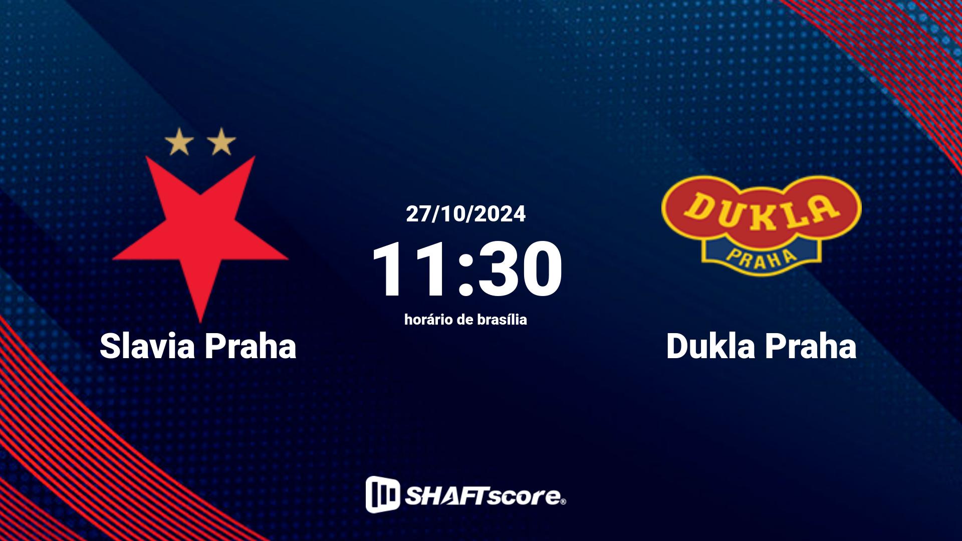 Estatísticas do jogo Slavia Praha vs Dukla Praha 27.10 11:30