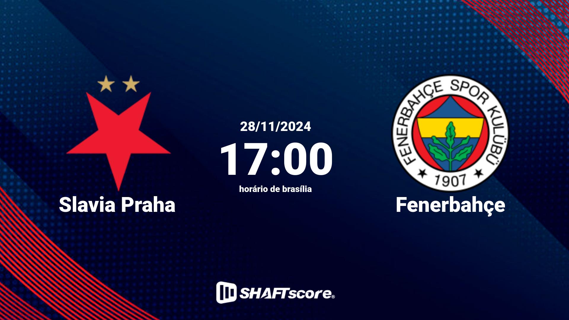 Estatísticas do jogo Slavia Praha vs Fenerbahçe 28.11 17:00