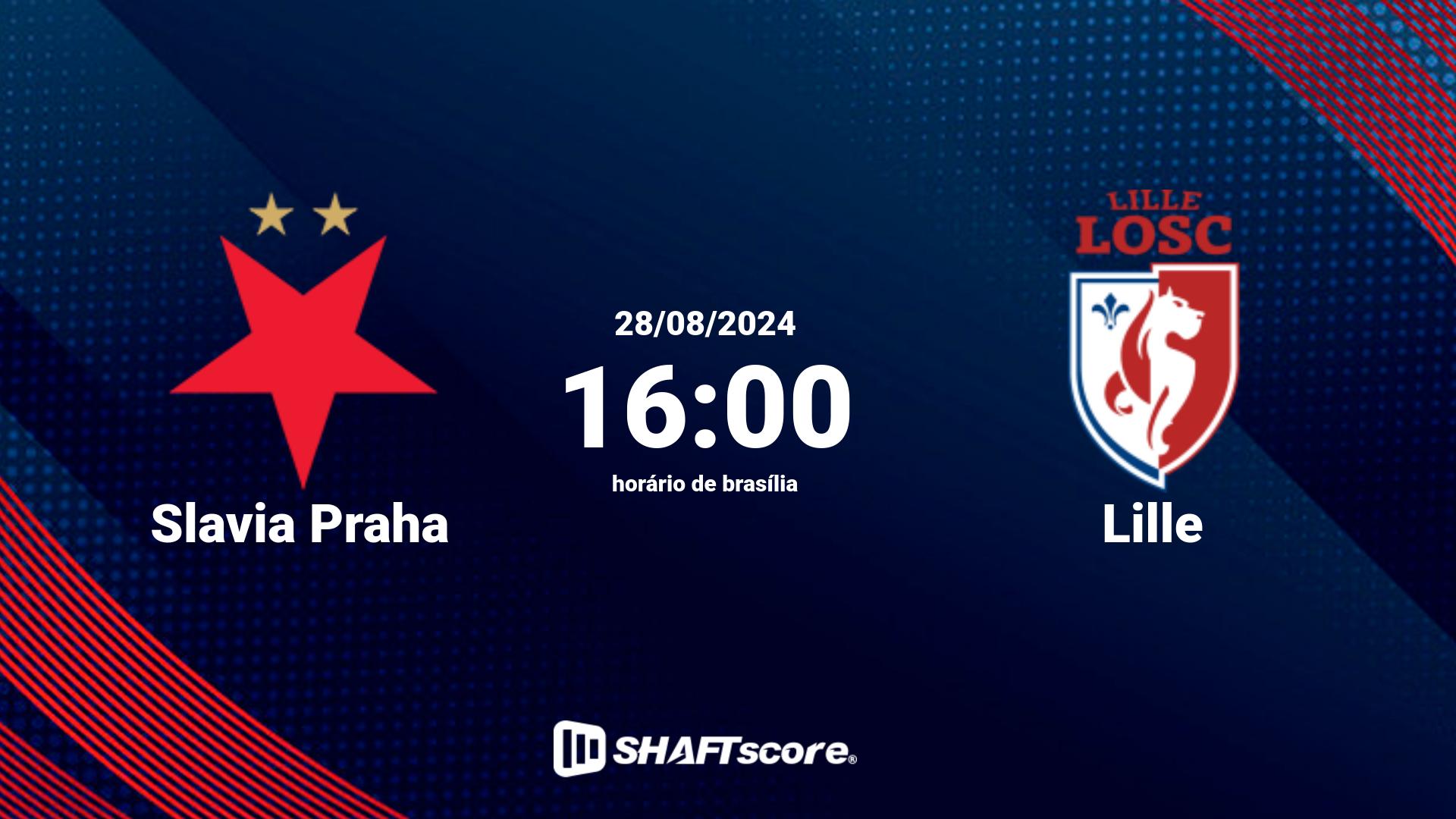 Estatísticas do jogo Slavia Praha vs Lille 28.08 16:00