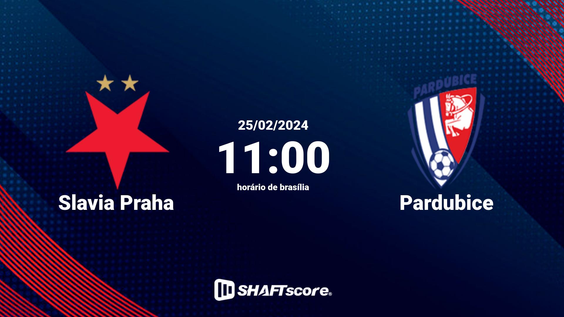 Estatísticas do jogo Slavia Praha vs Pardubice 25.02 11:00