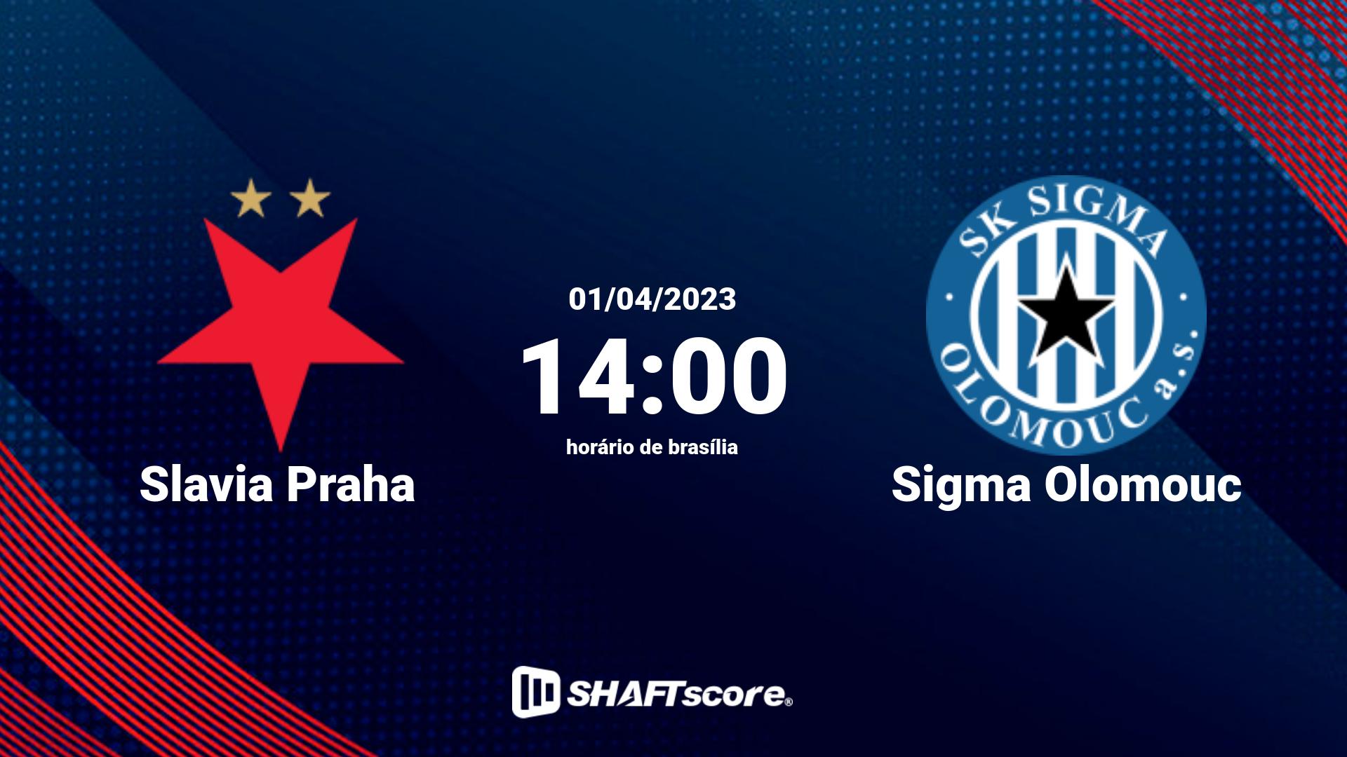 Estatísticas do jogo Slavia Praha vs Sigma Olomouc 01.04 14:00