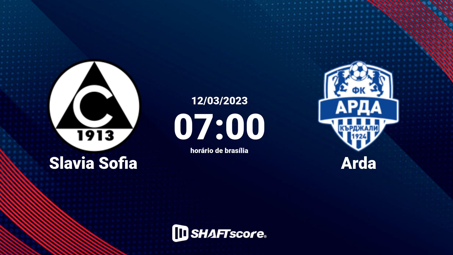 Estatísticas do jogo Slavia Sofia vs Arda 12.03 07:00