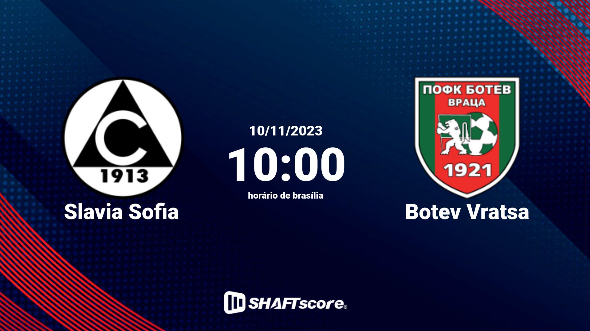 Estatísticas do jogo Slavia Sofia vs Botev Vratsa 10.11 10:00