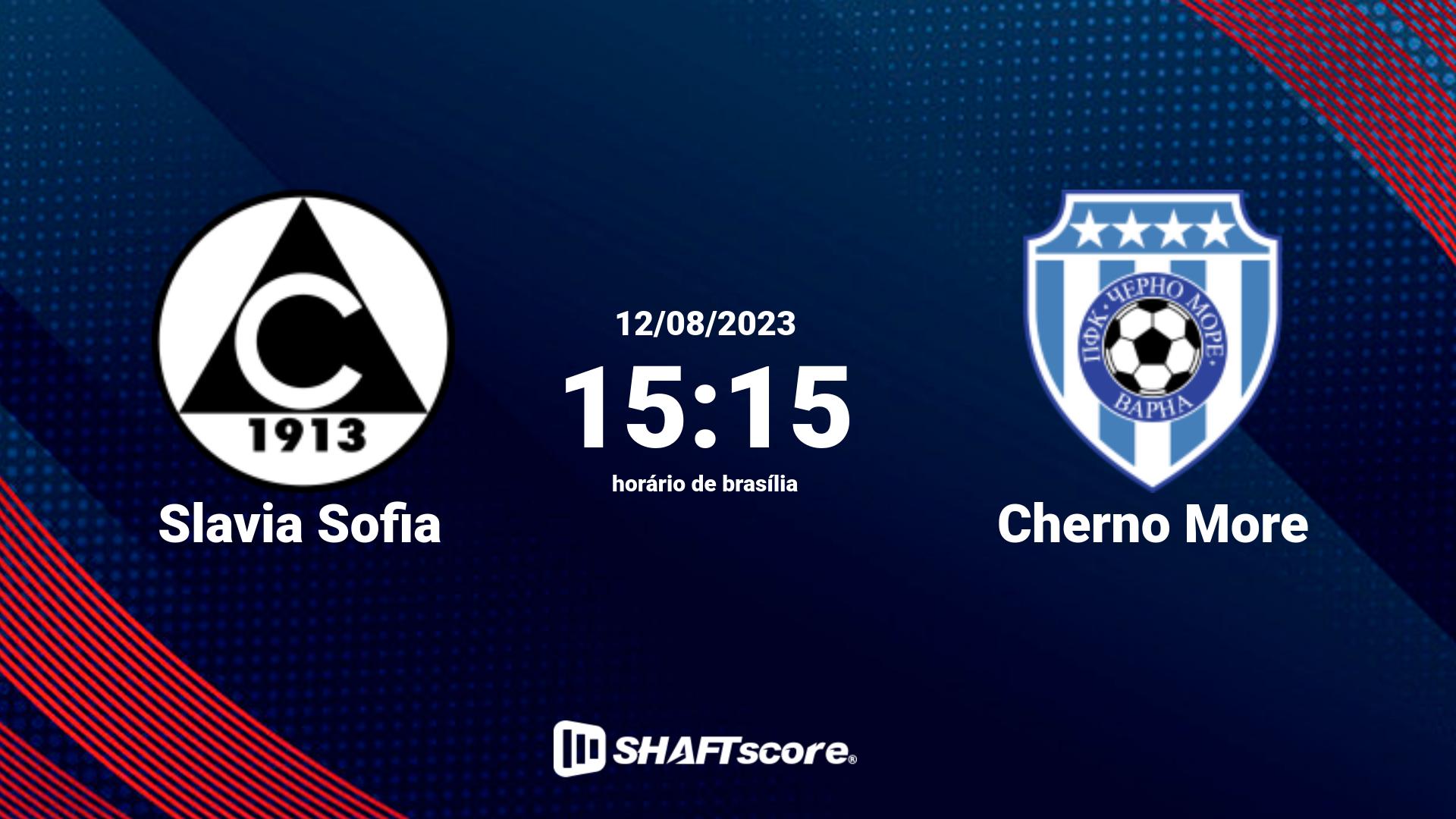 Estatísticas do jogo Slavia Sofia vs Cherno More 12.08 15:15