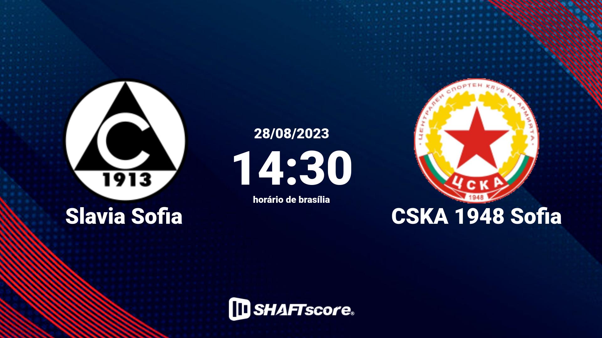 Estatísticas do jogo Slavia Sofia vs CSKA 1948 Sofia 28.08 14:30