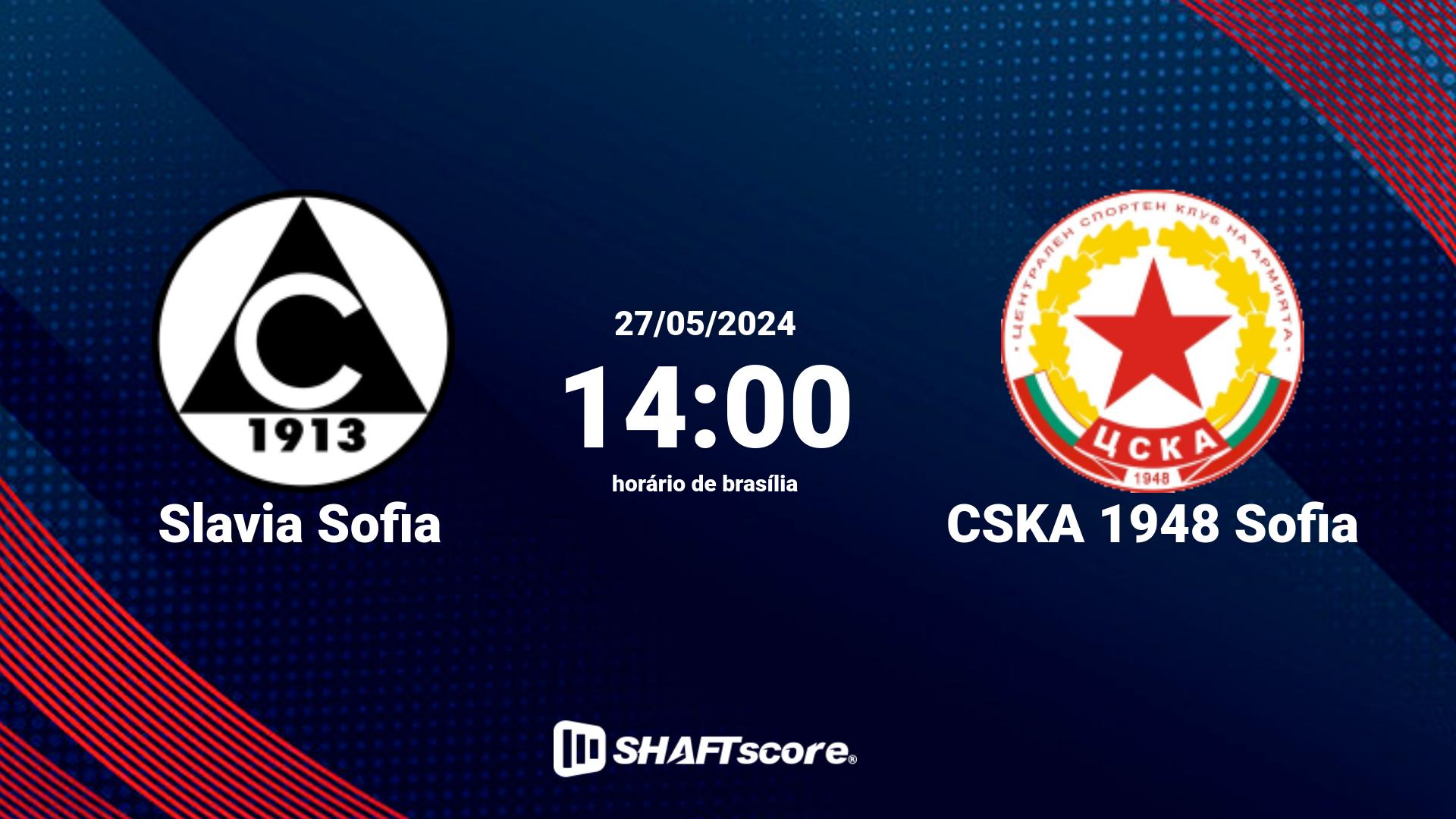 Estatísticas do jogo Slavia Sofia vs CSKA 1948 Sofia 27.05 14:00