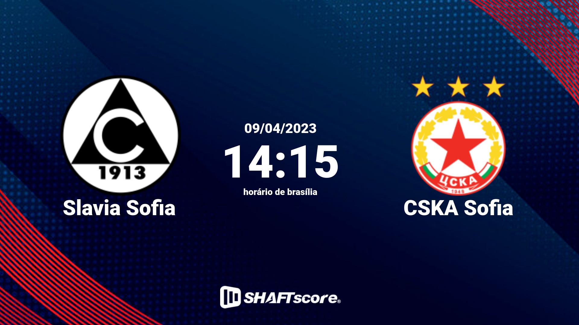 Estatísticas do jogo Slavia Sofia vs CSKA Sofia 09.04 14:15