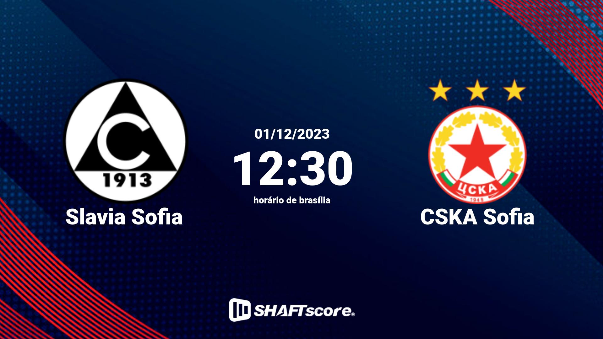 Estatísticas do jogo Slavia Sofia vs CSKA Sofia 01.12 12:30