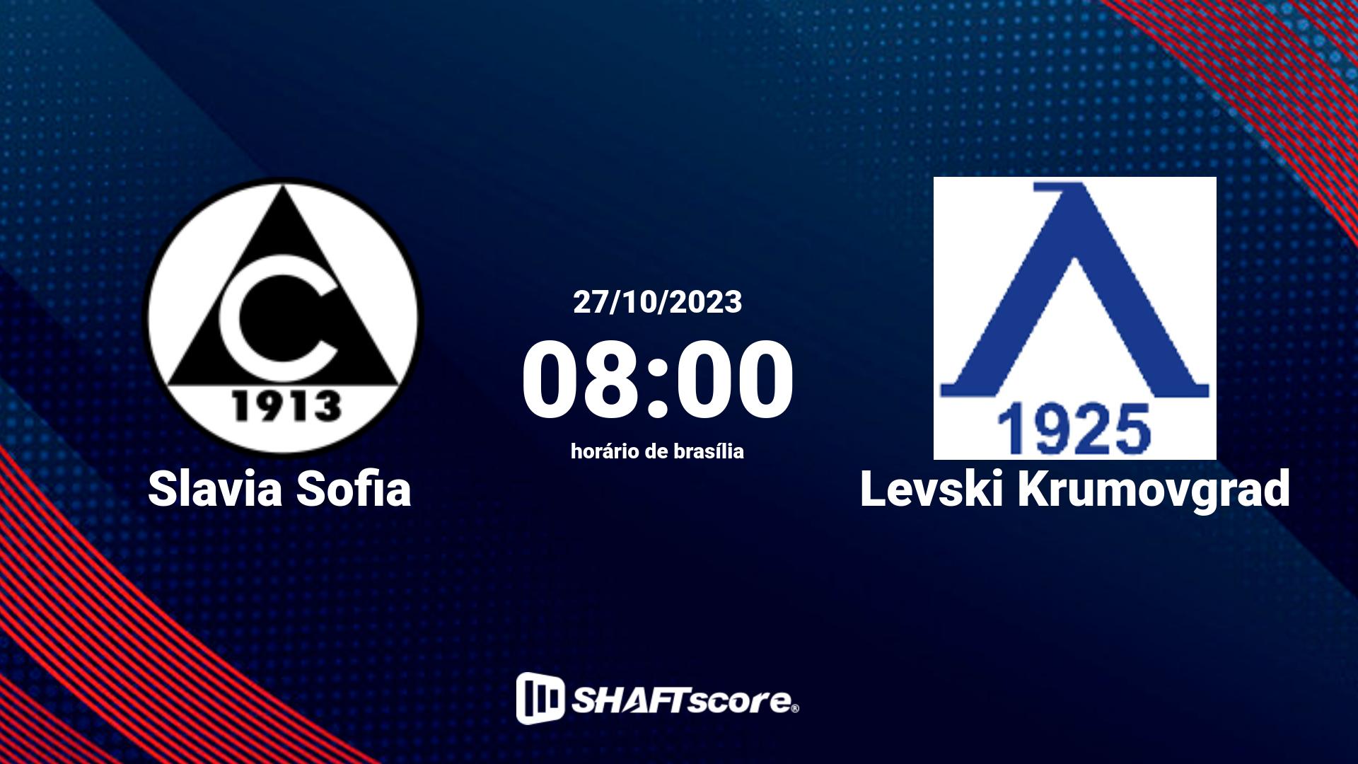 Estatísticas do jogo Slavia Sofia vs Levski Krumovgrad 27.10 08:00