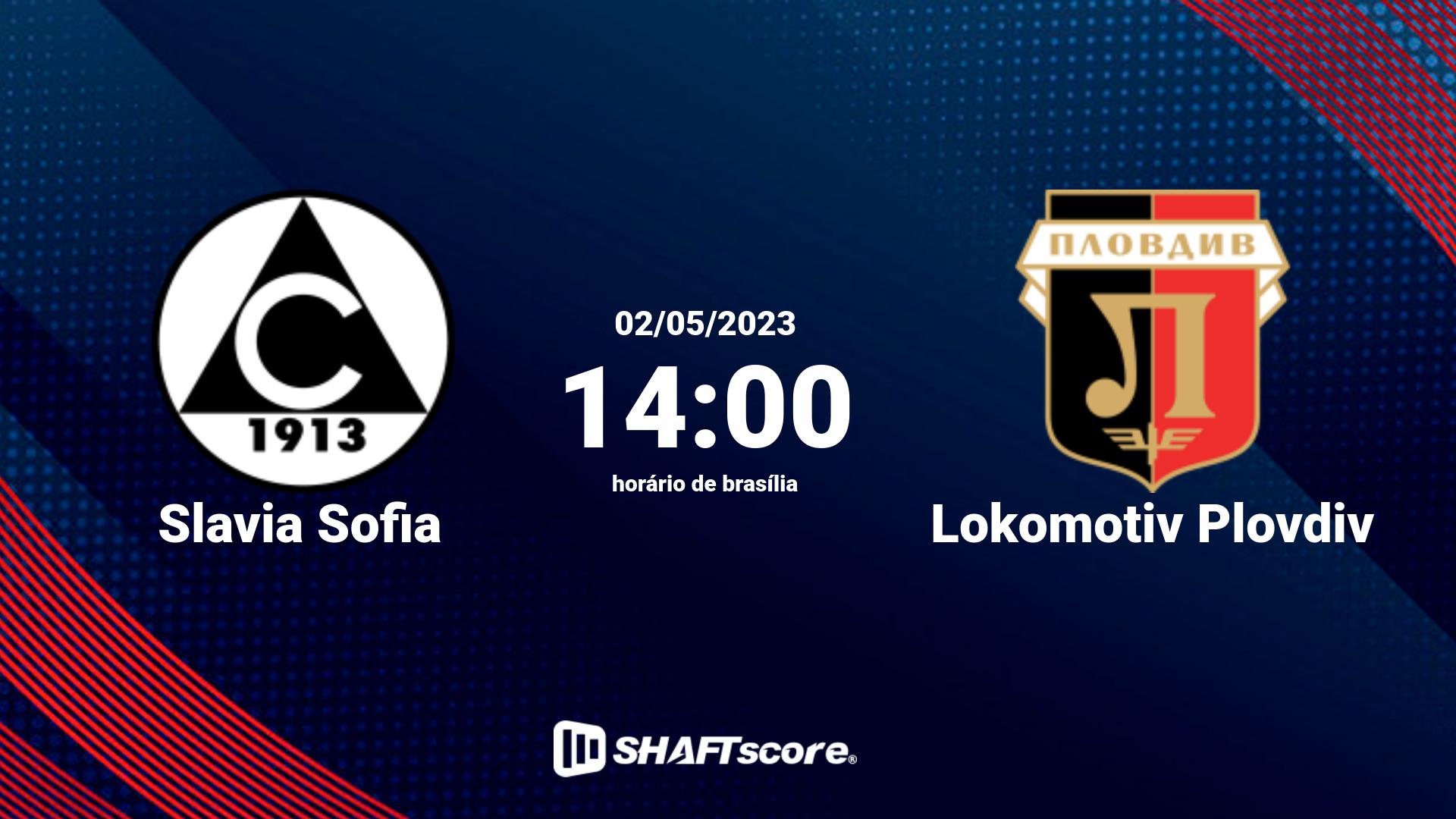 Estatísticas do jogo Slavia Sofia vs Lokomotiv Plovdiv 02.05 14:00