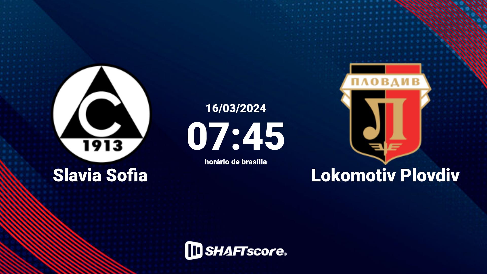 Estatísticas do jogo Slavia Sofia vs Lokomotiv Plovdiv 16.03 07:45