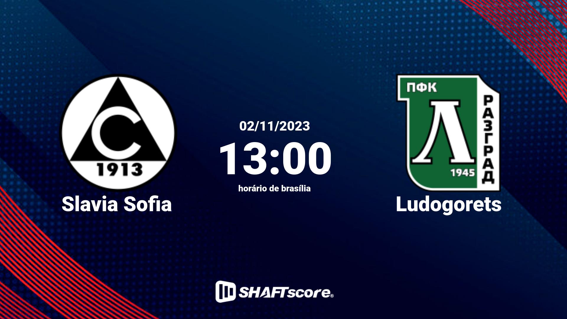 Estatísticas do jogo Slavia Sofia vs Ludogorets 02.11 13:00