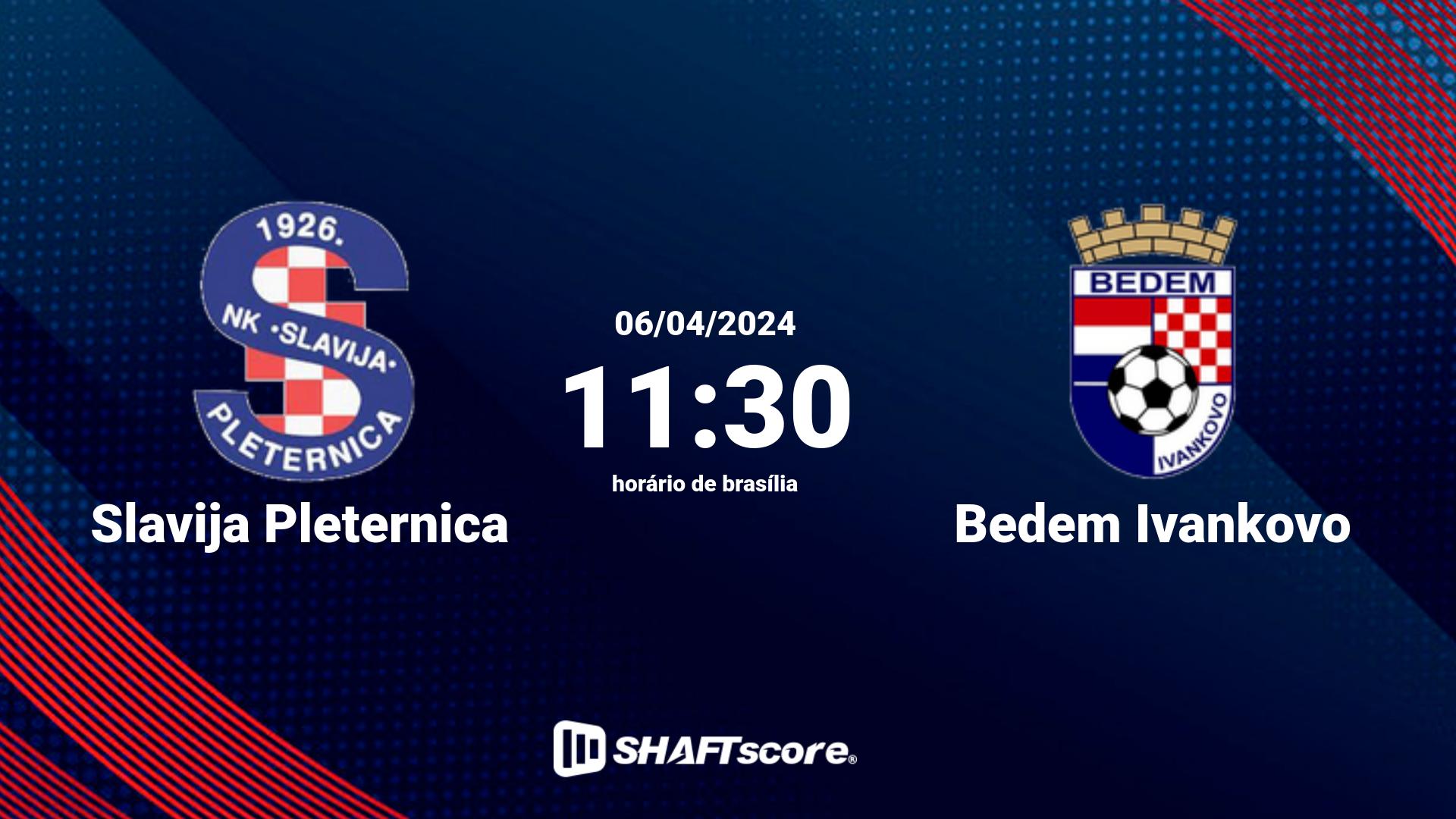 Estatísticas do jogo Slavija Pleternica vs Bedem Ivankovo 06.04 11:30