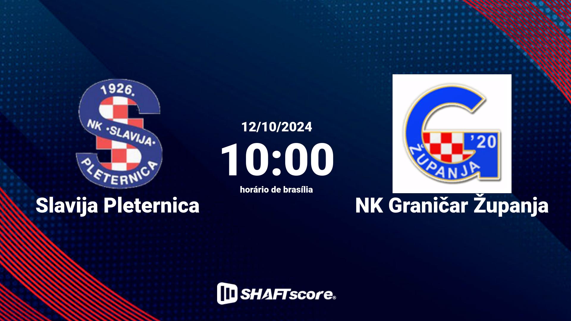 Estatísticas do jogo Slavija Pleternica vs NK Graničar Županja 12.10 10:00