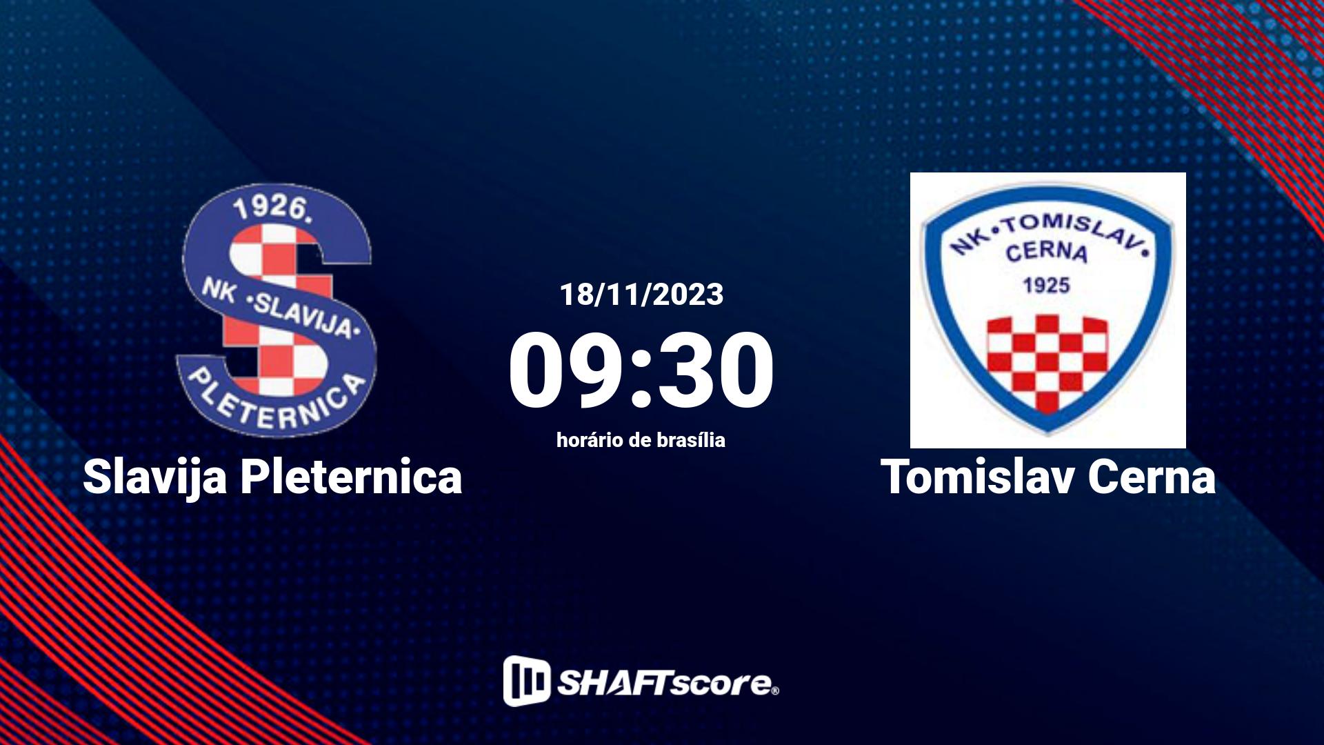 Estatísticas do jogo Slavija Pleternica vs Tomislav Cerna 18.11 09:30