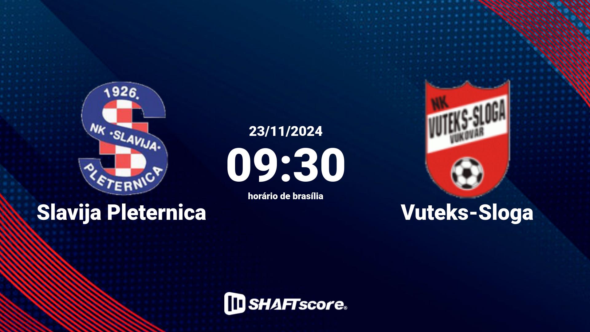 Estatísticas do jogo Slavija Pleternica vs Vuteks-Sloga 23.11 09:30