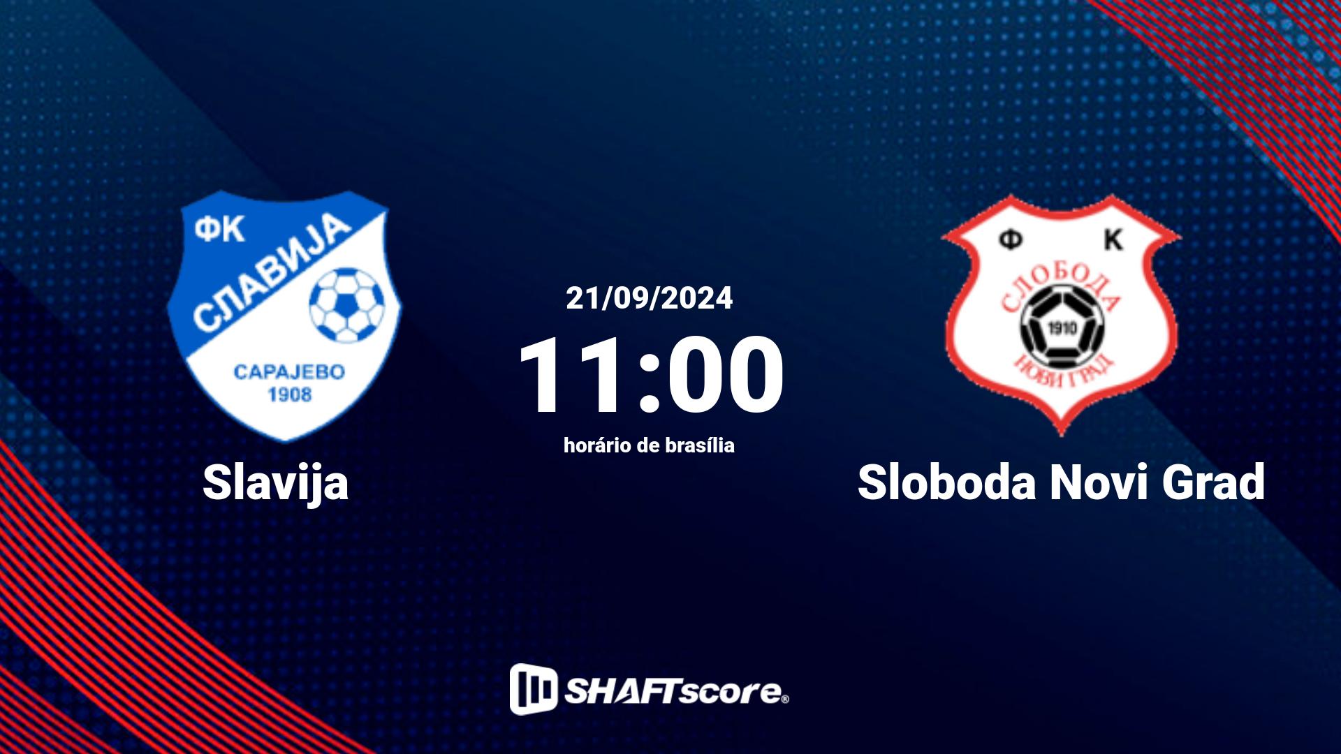 Estatísticas do jogo Slavija vs Sloboda Novi Grad 21.09 11:00