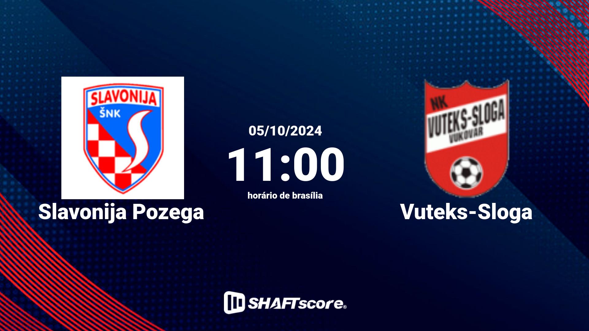 Estatísticas do jogo Slavonija Pozega vs Vuteks-Sloga 05.10 11:00