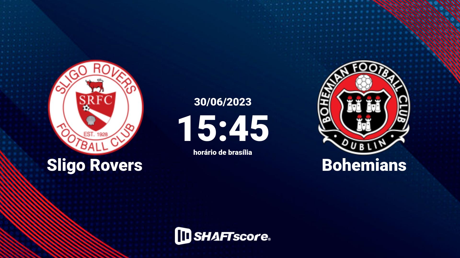 Estatísticas do jogo Sligo Rovers vs Bohemians 30.06 15:45