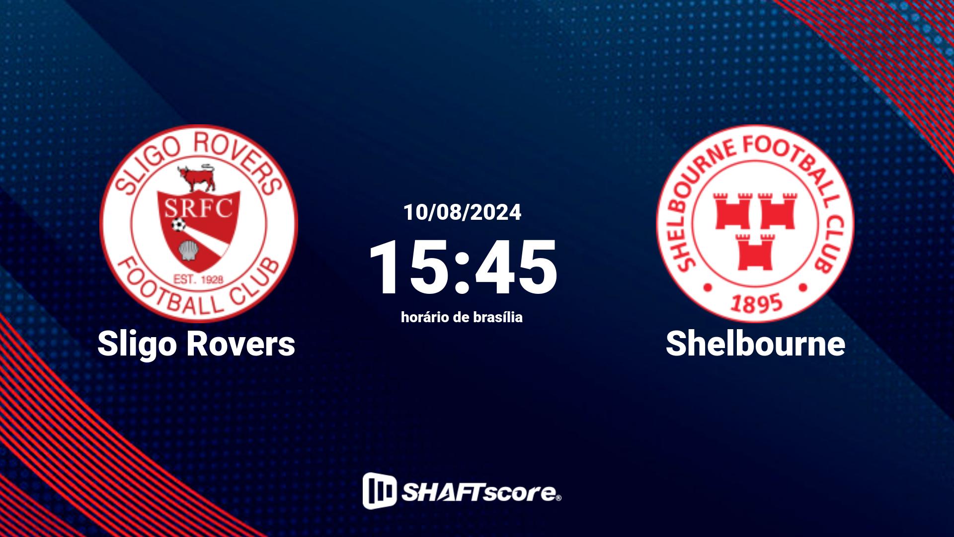 Estatísticas do jogo Sligo Rovers vs Shelbourne 10.08 15:45