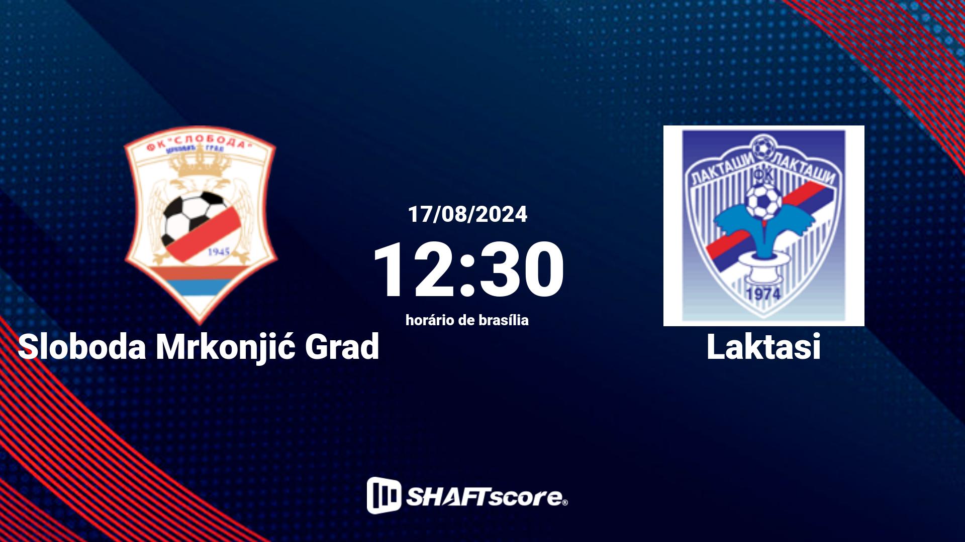 Estatísticas do jogo Sloboda Mrkonjić Grad vs Laktasi 17.08 12:30