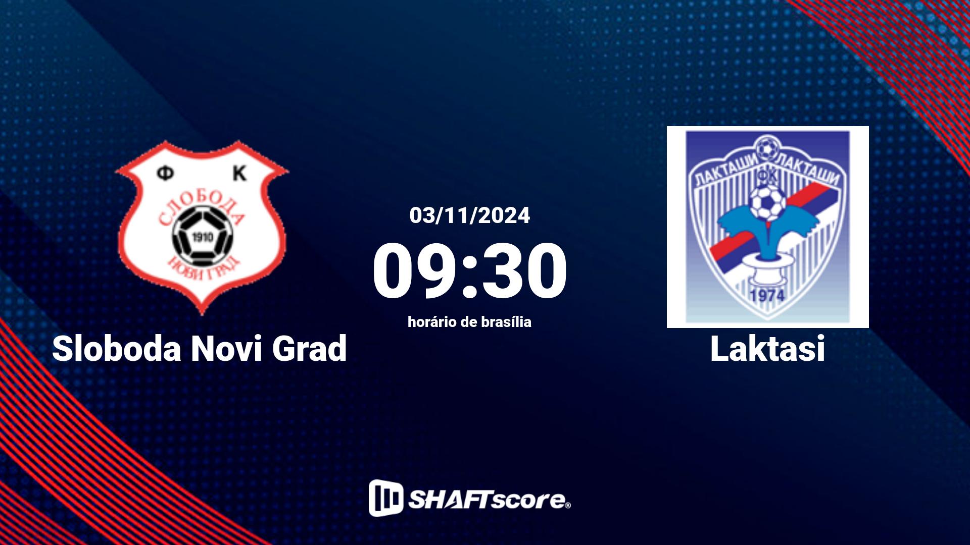 Estatísticas do jogo Sloboda Novi Grad vs Laktasi 03.11 09:30