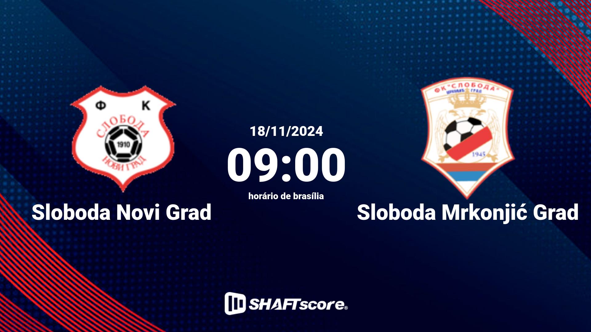 Estatísticas do jogo Sloboda Novi Grad vs Sloboda Mrkonjić Grad 18.11 09:00