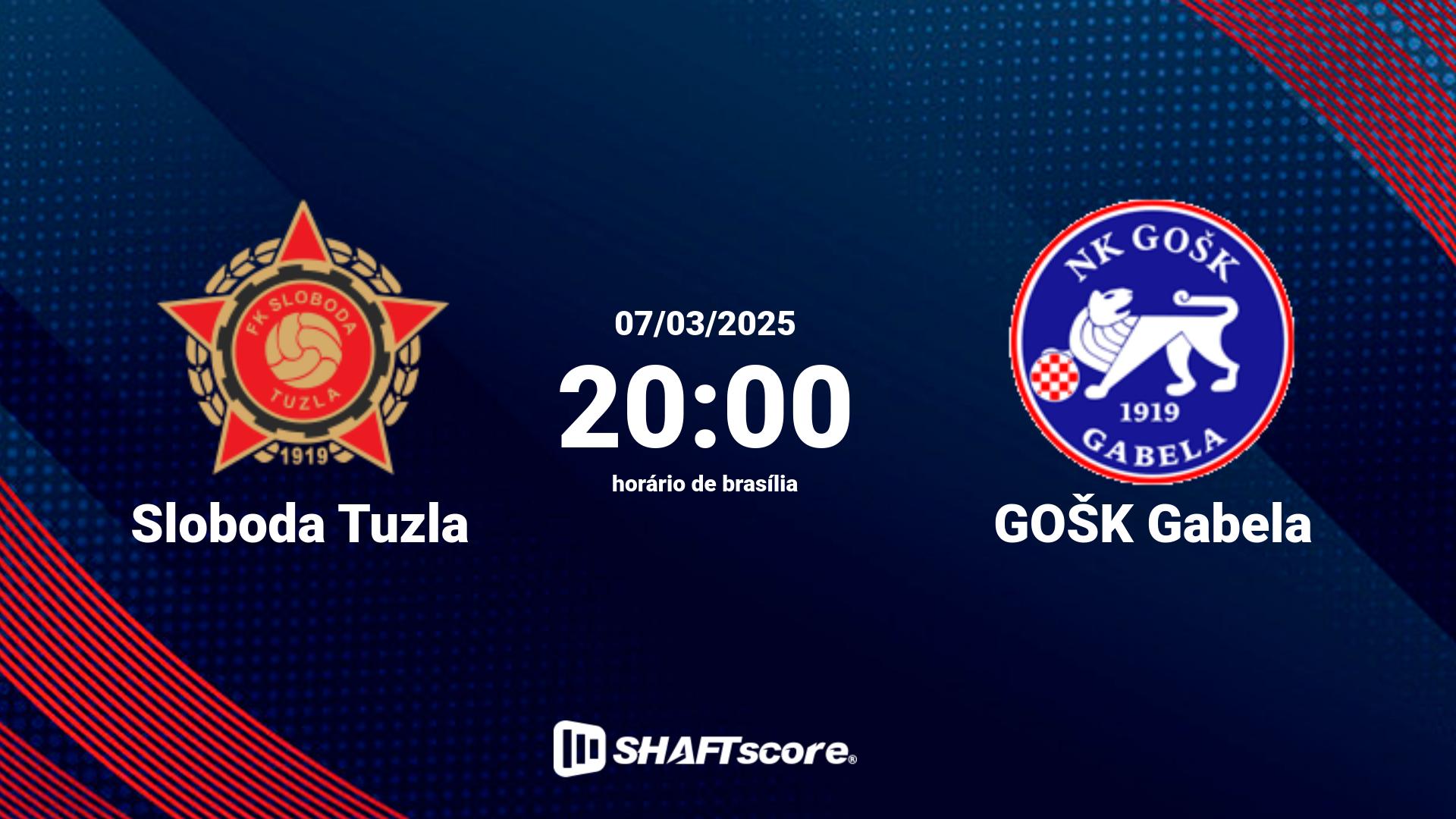 Estatísticas do jogo Sloboda Tuzla vs GOŠK Gabela 07.03 20:00