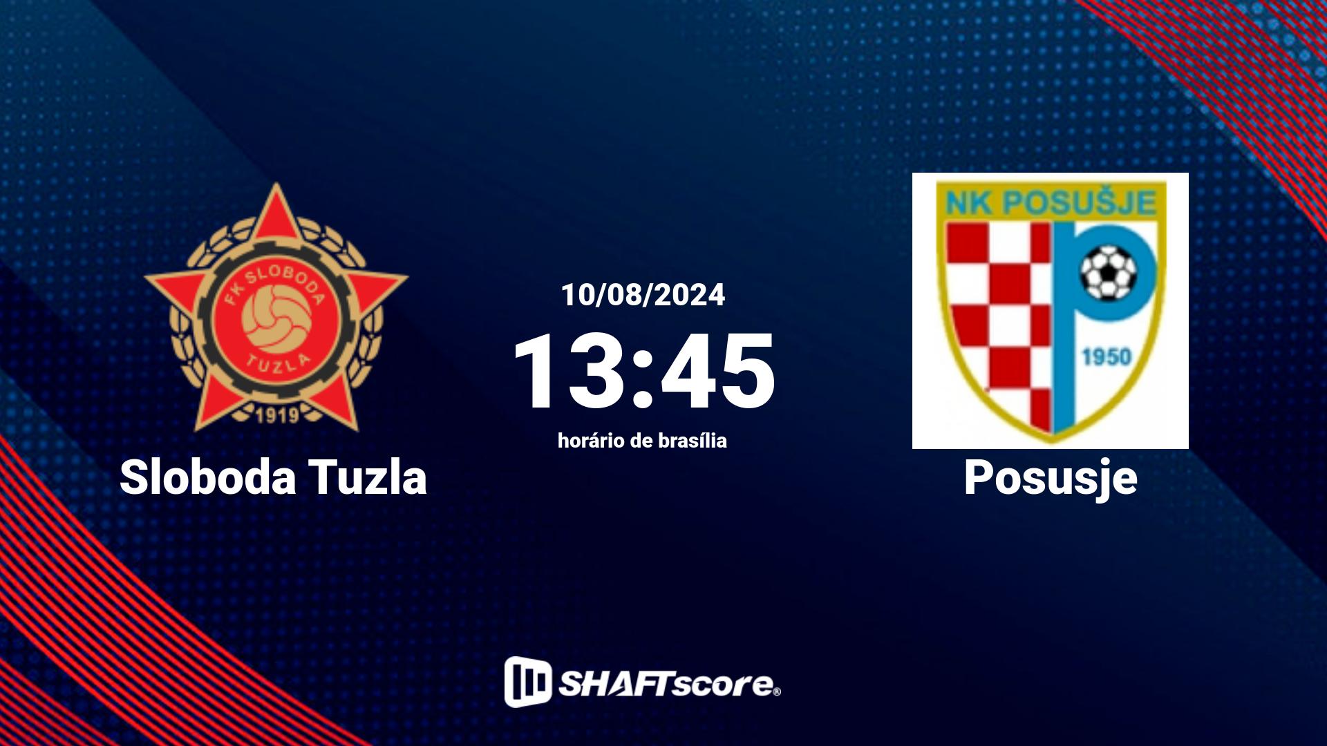 Estatísticas do jogo Sloboda Tuzla vs Posusje 10.08 13:45