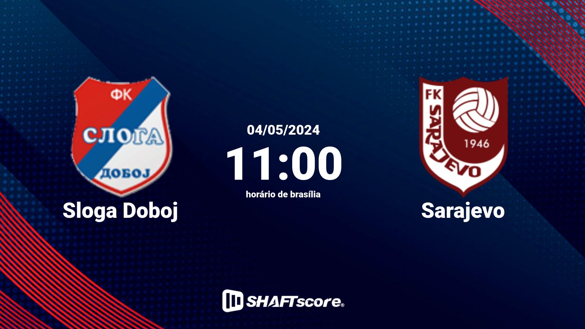 Estatísticas do jogo Sloga Doboj vs Sarajevo 04.05 11:00