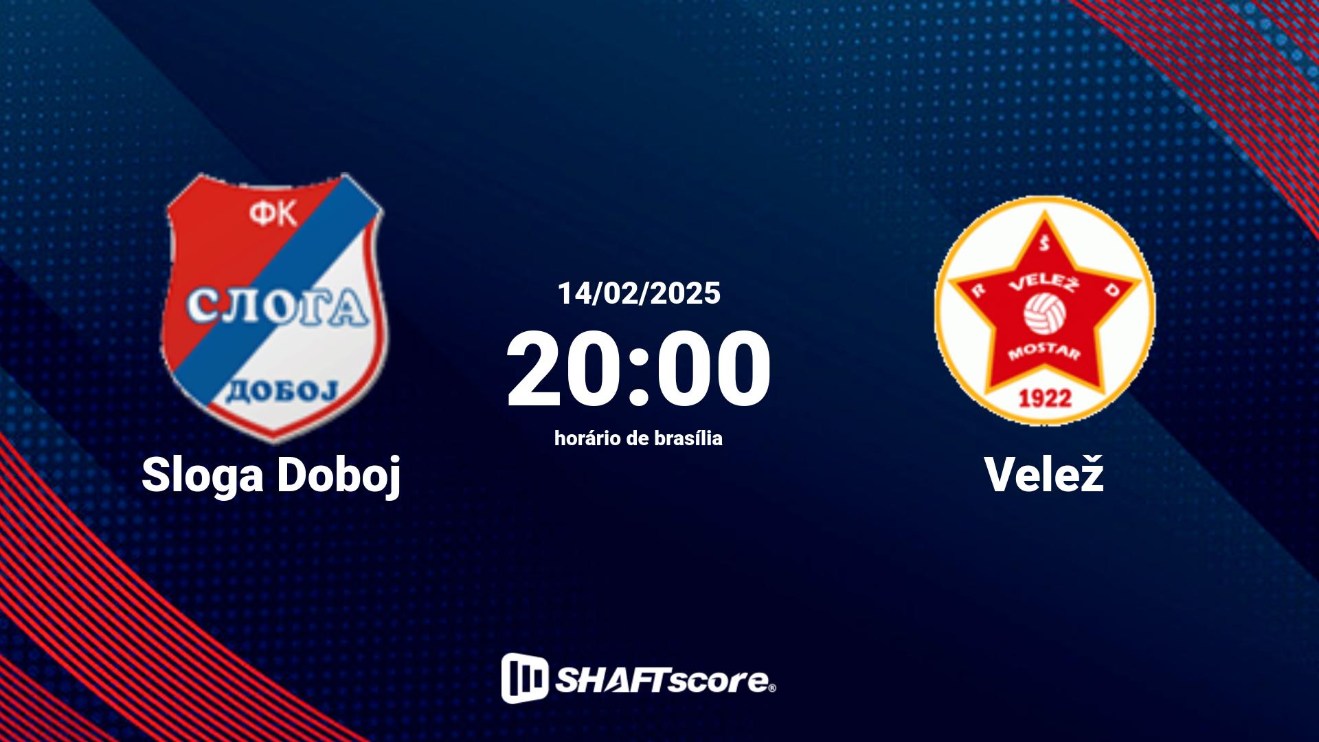 Estatísticas do jogo Sloga Doboj vs Velež 14.02 20:00