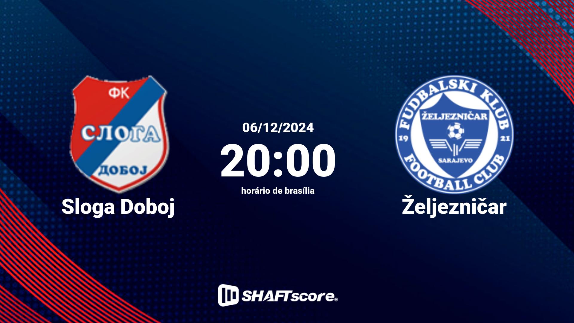 Estatísticas do jogo Sloga Doboj vs Željezničar 06.12 20:00