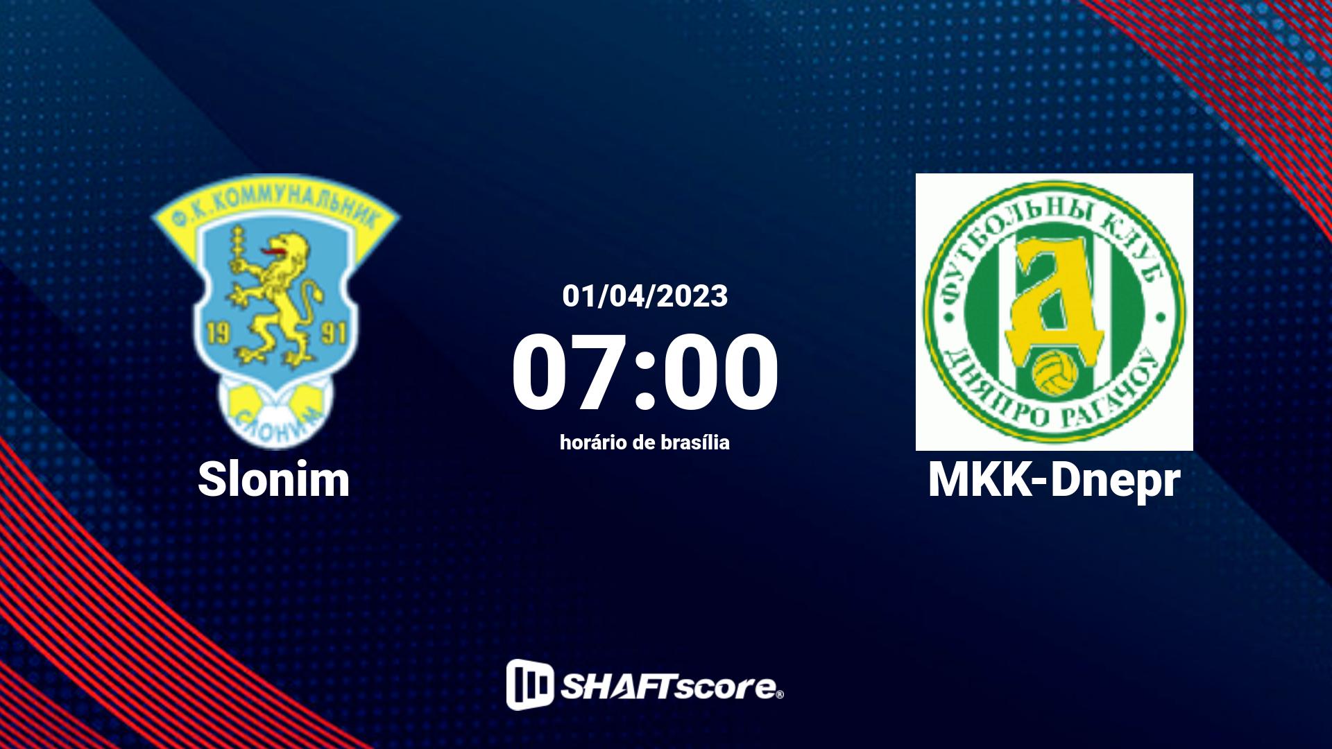 Estatísticas do jogo Slonim vs MKK-Dnepr 01.04 07:00