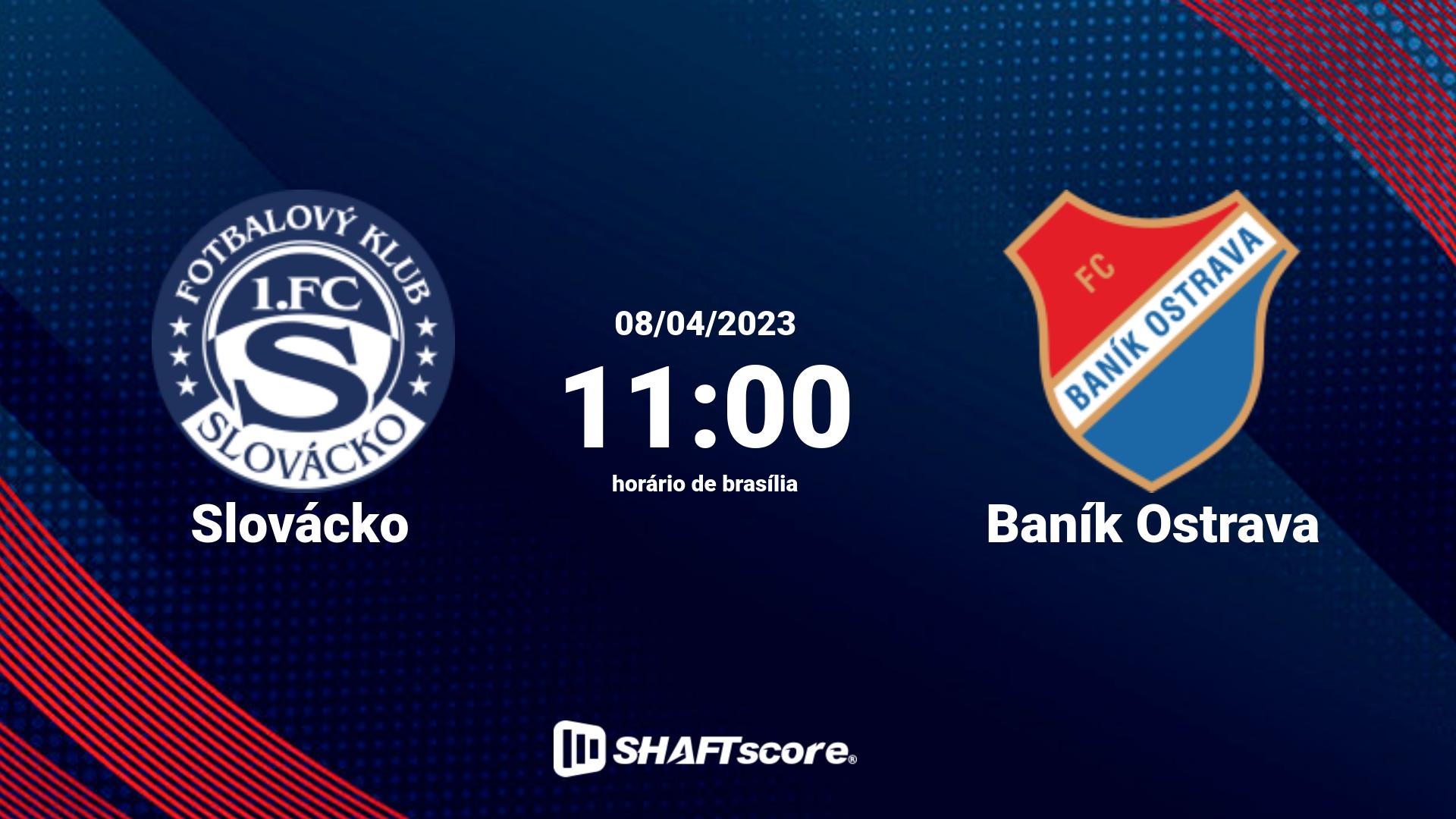 Estatísticas do jogo Slovácko vs Baník Ostrava 08.04 11:00