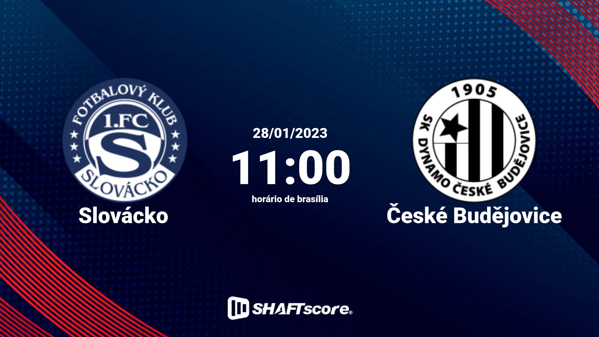 Estatísticas do jogo Slovácko vs České Budějovice 28.01 11:00