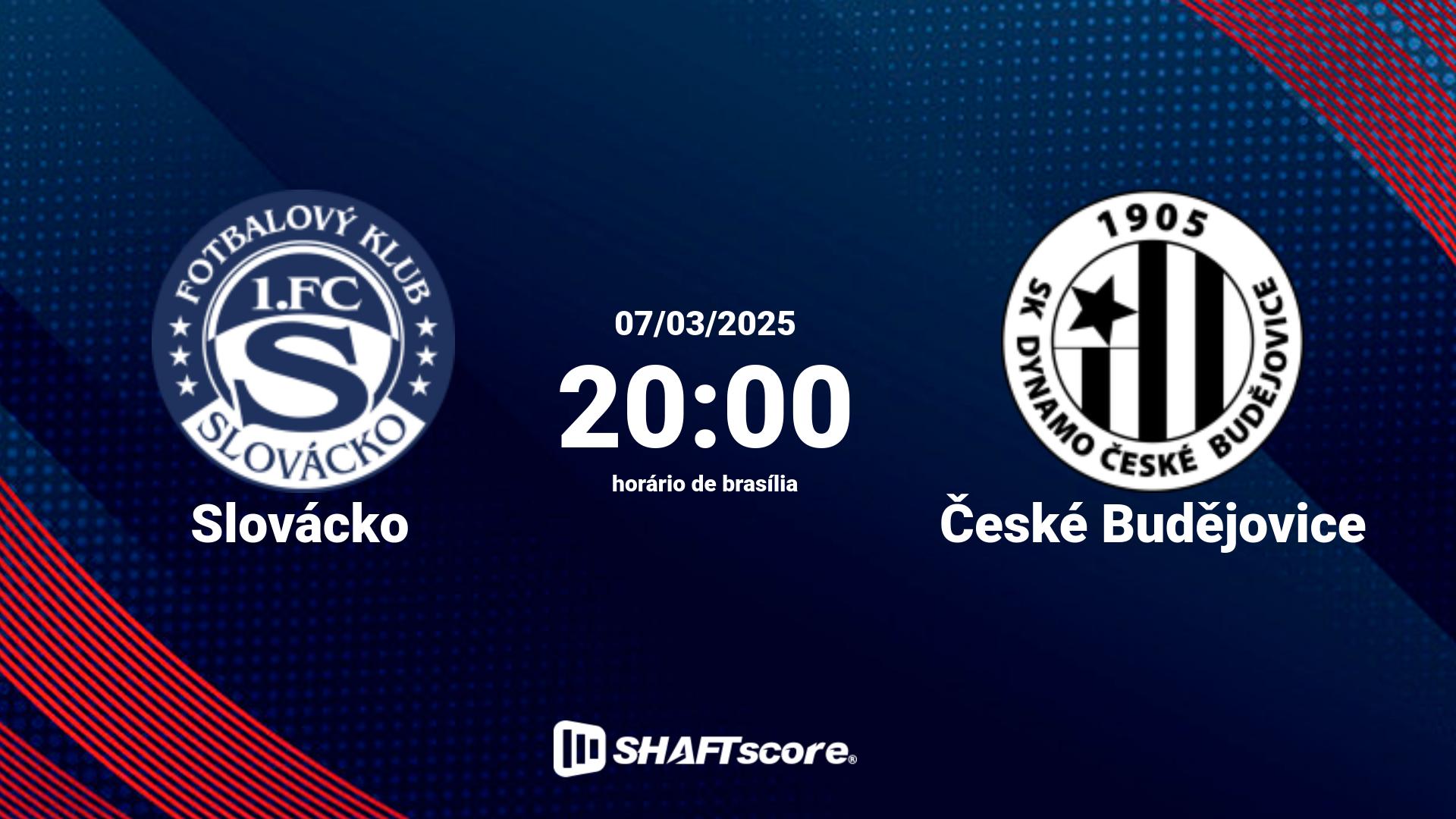 Estatísticas do jogo Slovácko vs České Budějovice 07.03 20:00