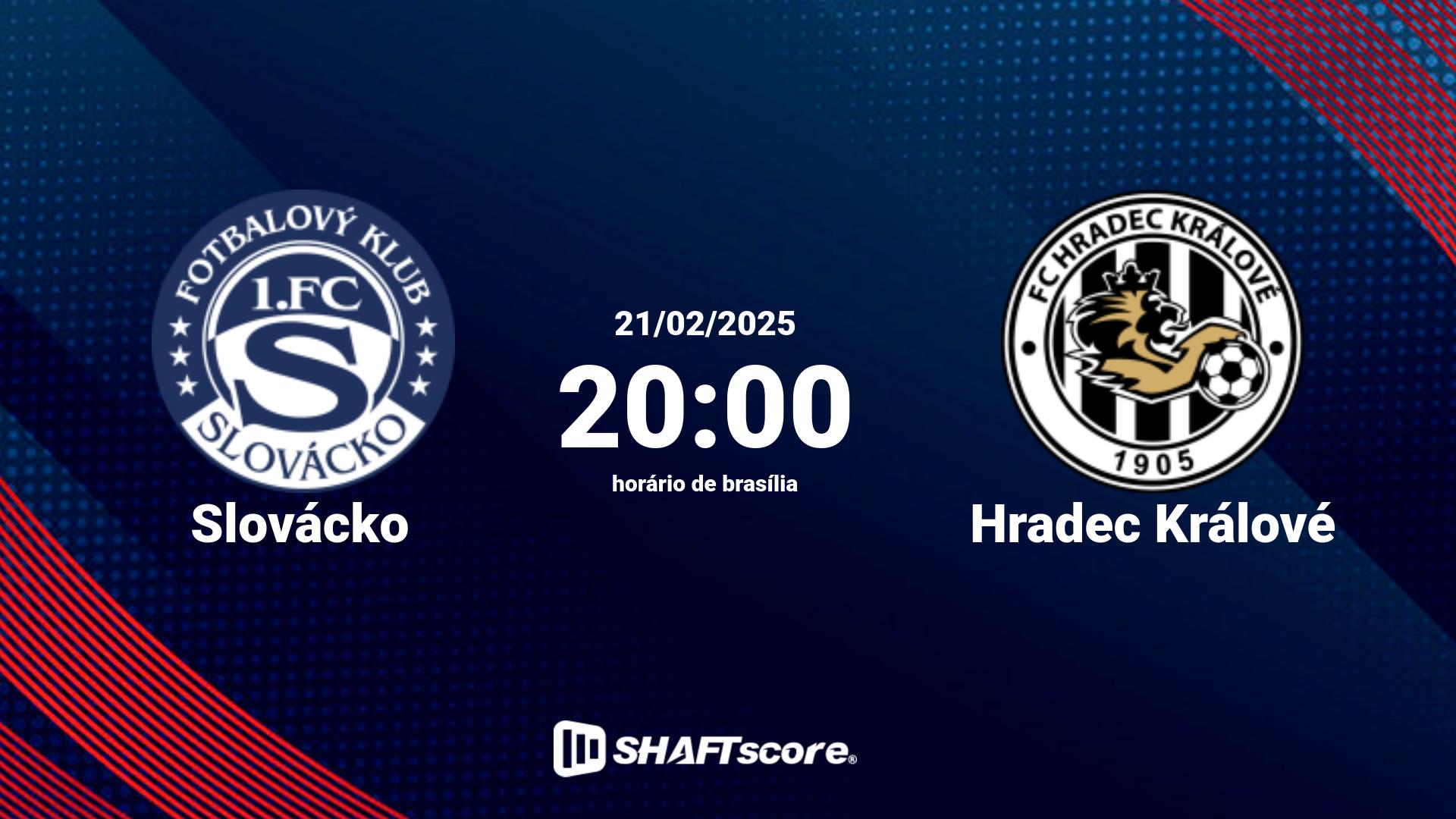 Estatísticas do jogo Slovácko vs Hradec Králové 21.02 20:00