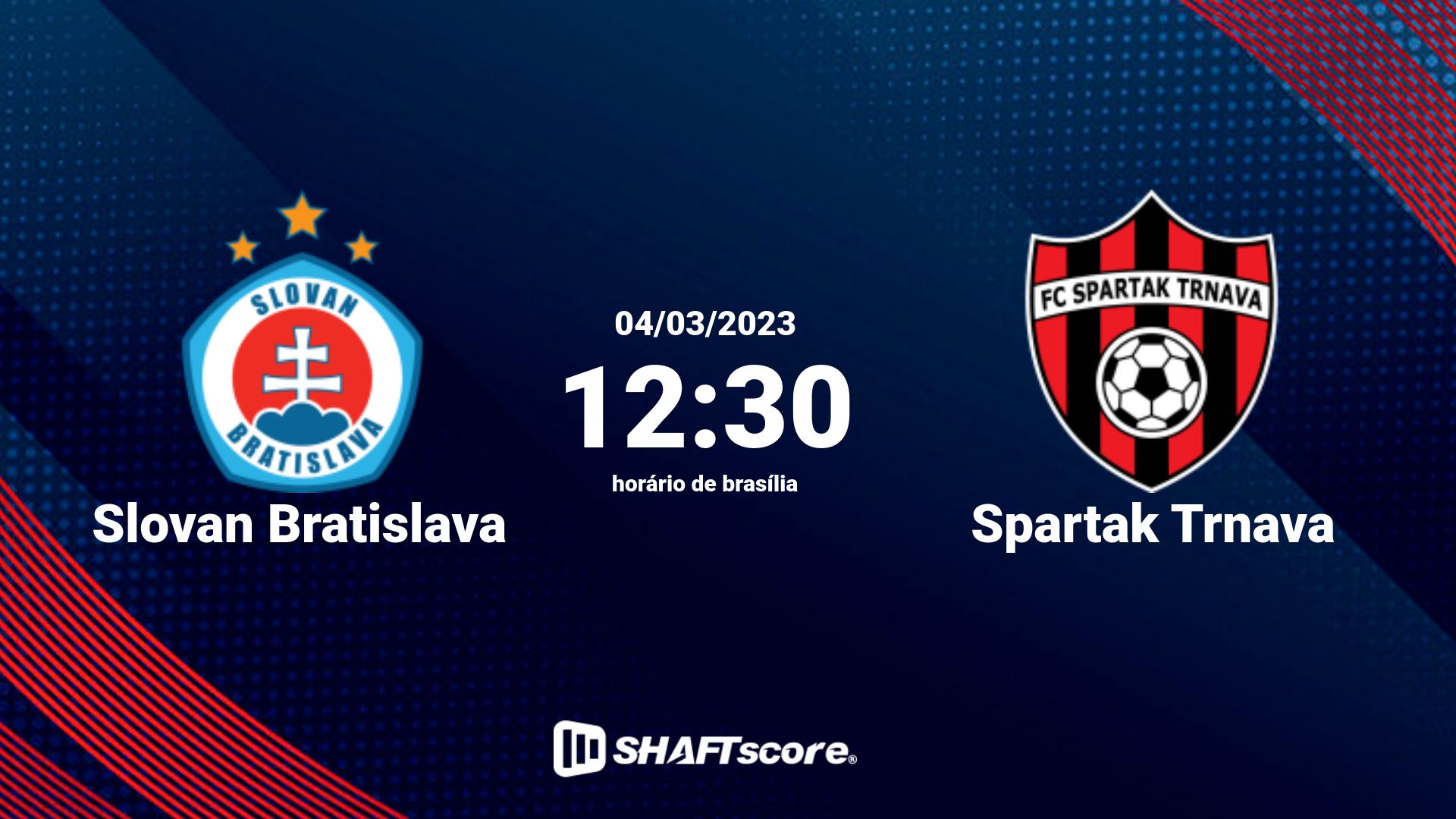 Estatísticas do jogo Slovan Bratislava vs Spartak Trnava 04.03 12:30