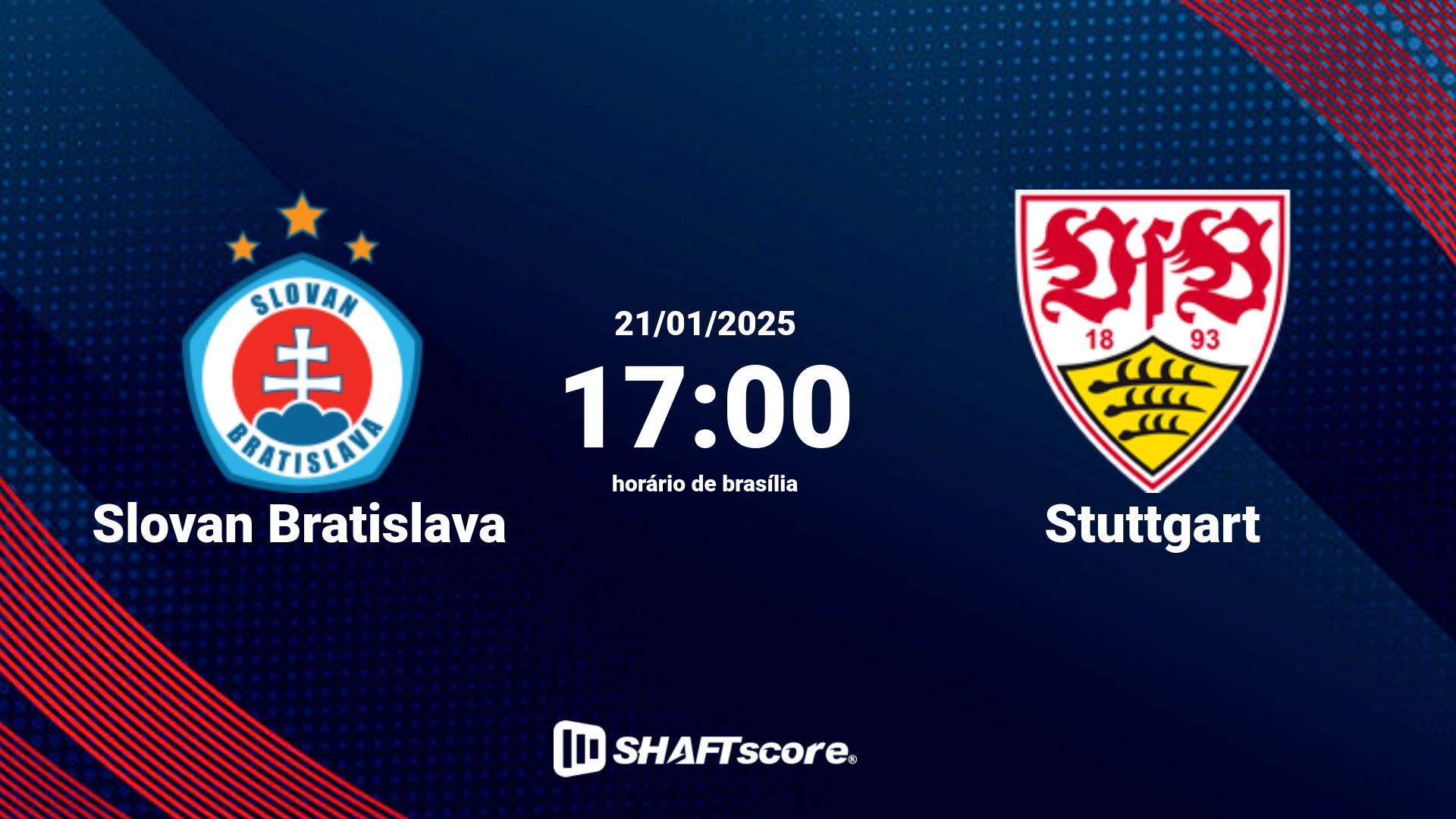 Estatísticas do jogo Slovan Bratislava vs Stuttgart 21.01 17:00