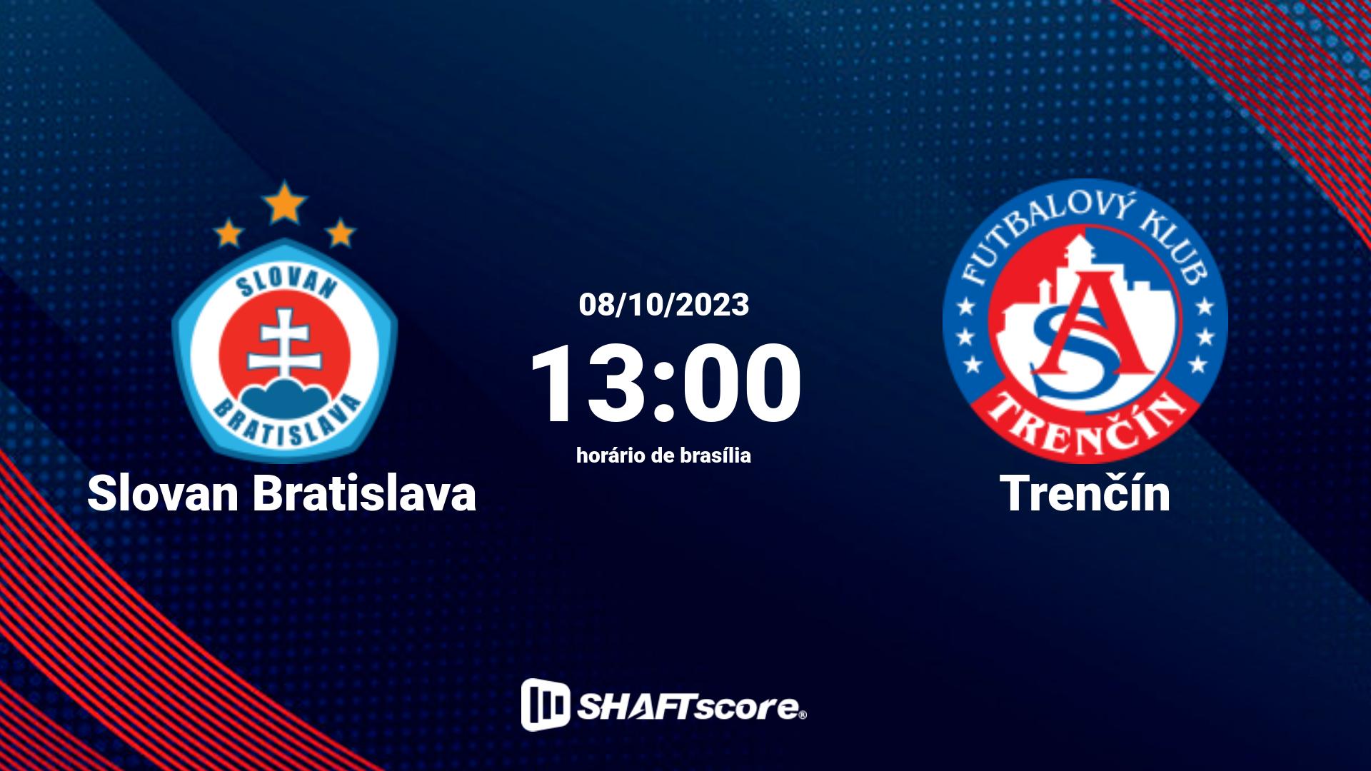 Estatísticas do jogo Slovan Bratislava vs Trenčín 08.10 13:00