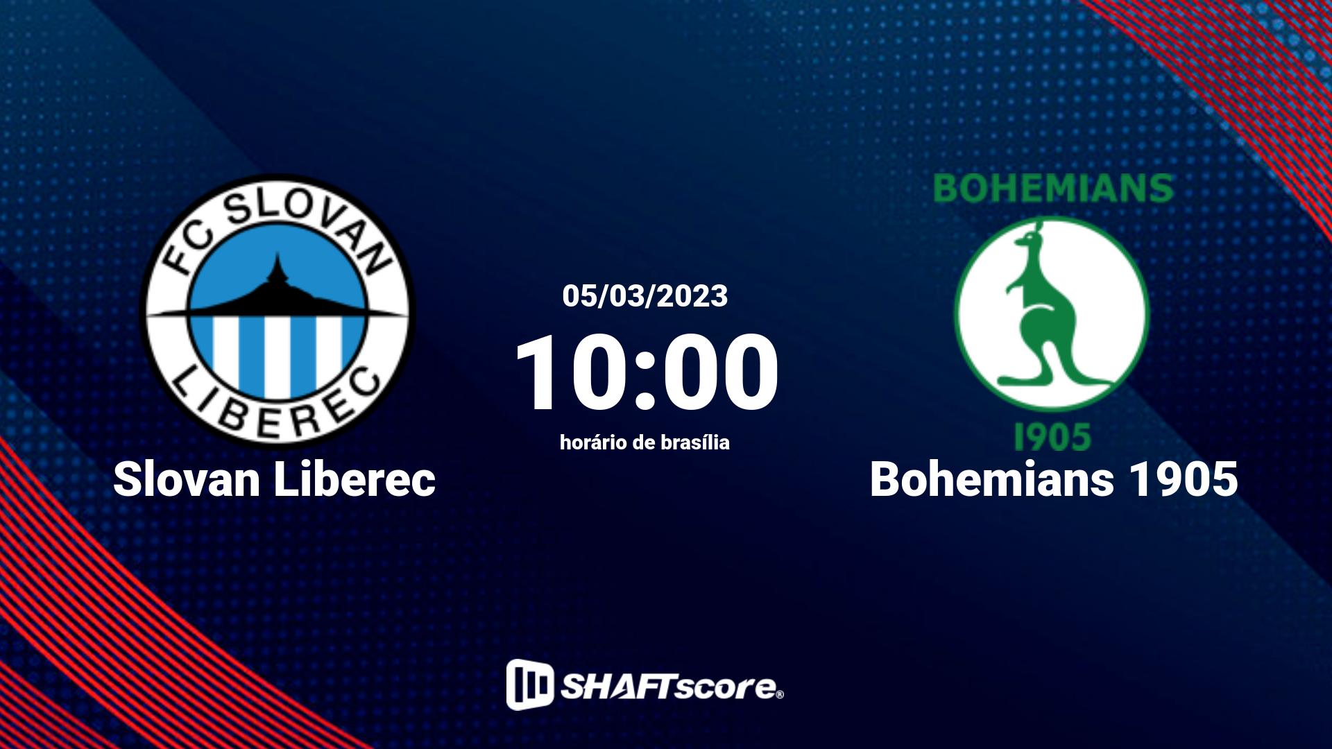 Estatísticas do jogo Slovan Liberec vs Bohemians 1905 05.03 10:00