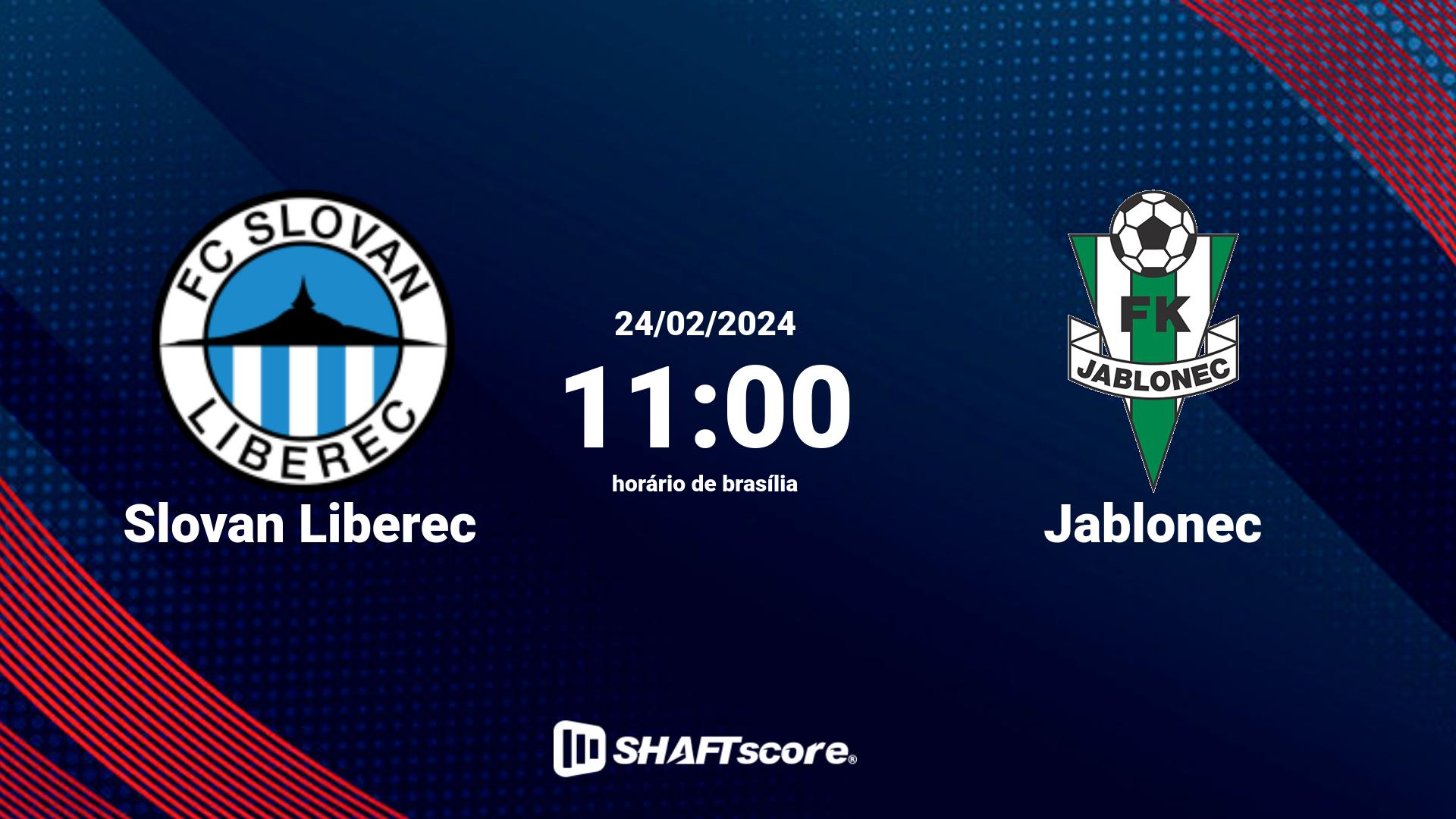 Estatísticas do jogo Slovan Liberec vs Jablonec 24.02 11:00