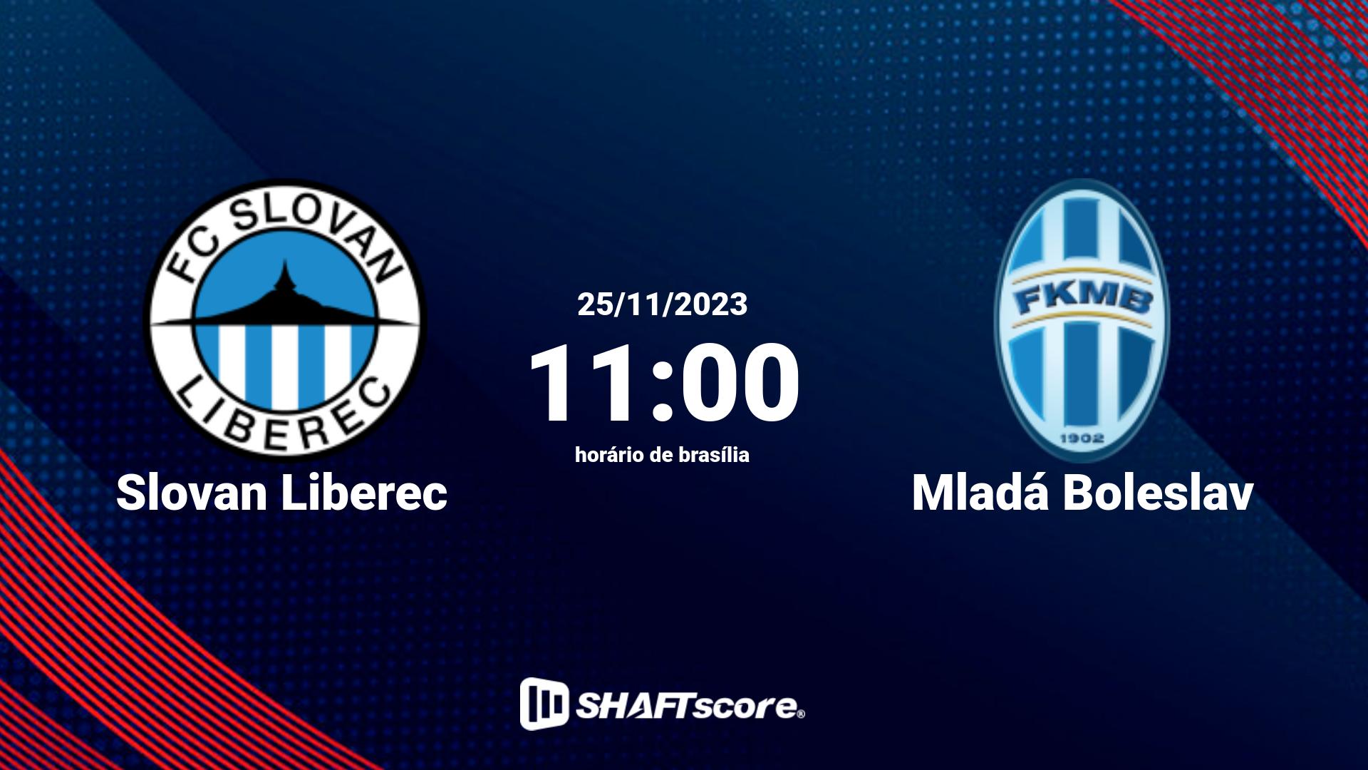 Estatísticas do jogo Slovan Liberec vs Mladá Boleslav 25.11 11:00