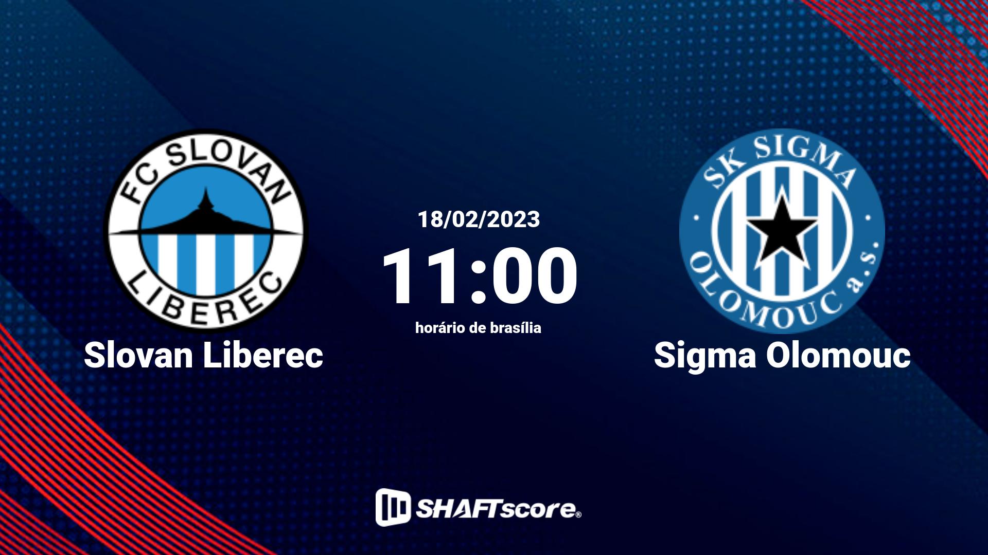 Estatísticas do jogo Slovan Liberec vs Sigma Olomouc 18.02 11:00