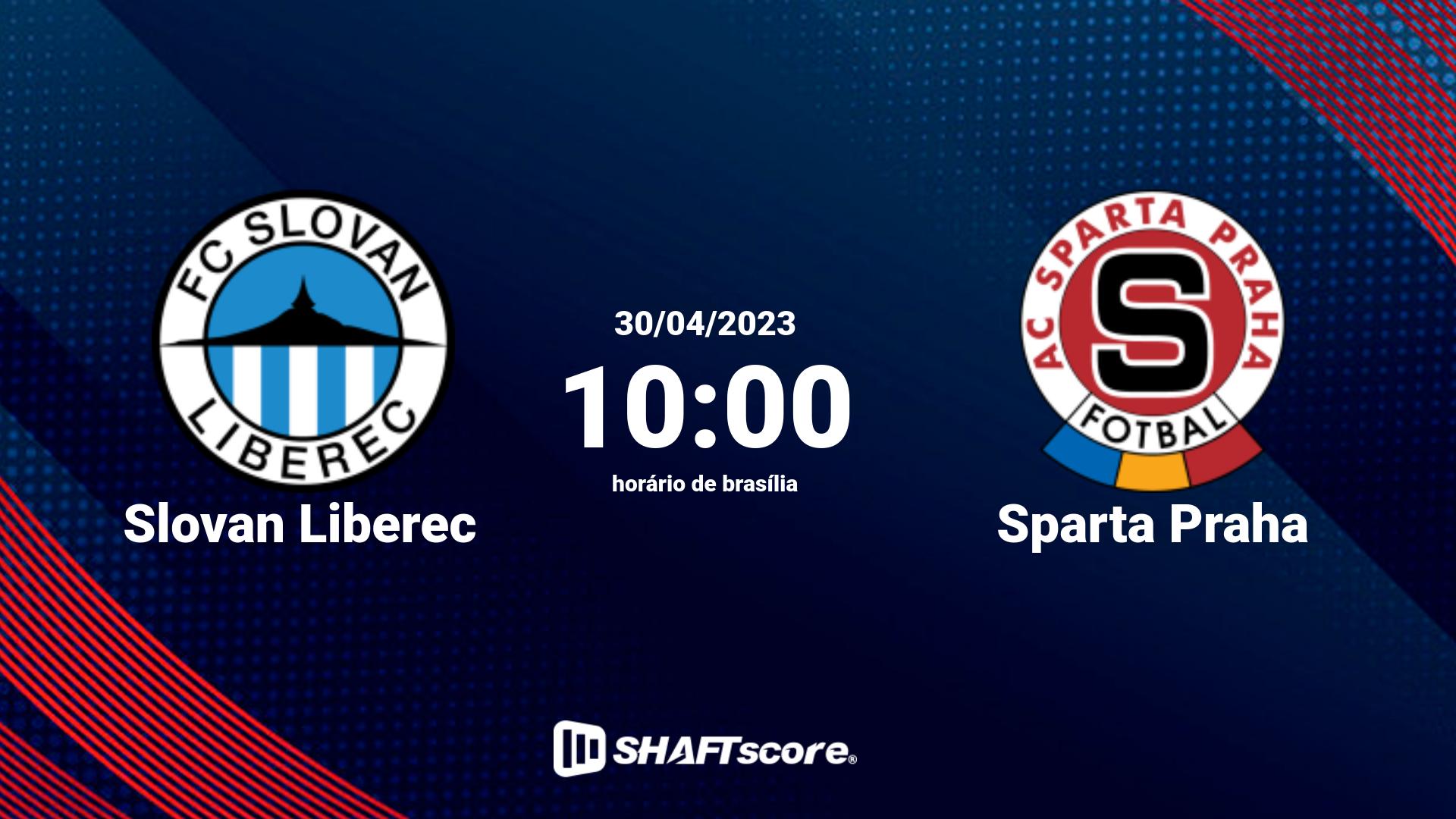 Estatísticas do jogo Slovan Liberec vs Sparta Praha 30.04 10:00