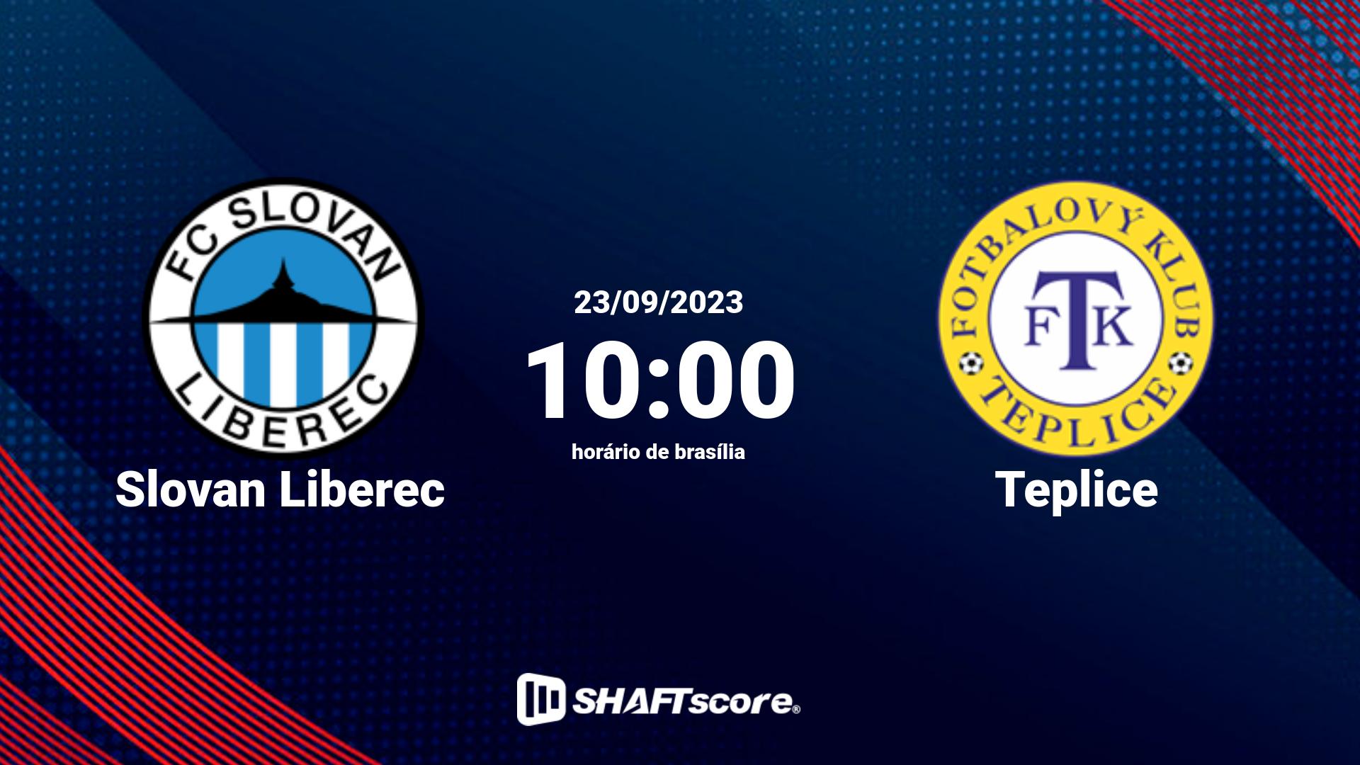 Estatísticas do jogo Slovan Liberec vs Teplice 23.09 10:00